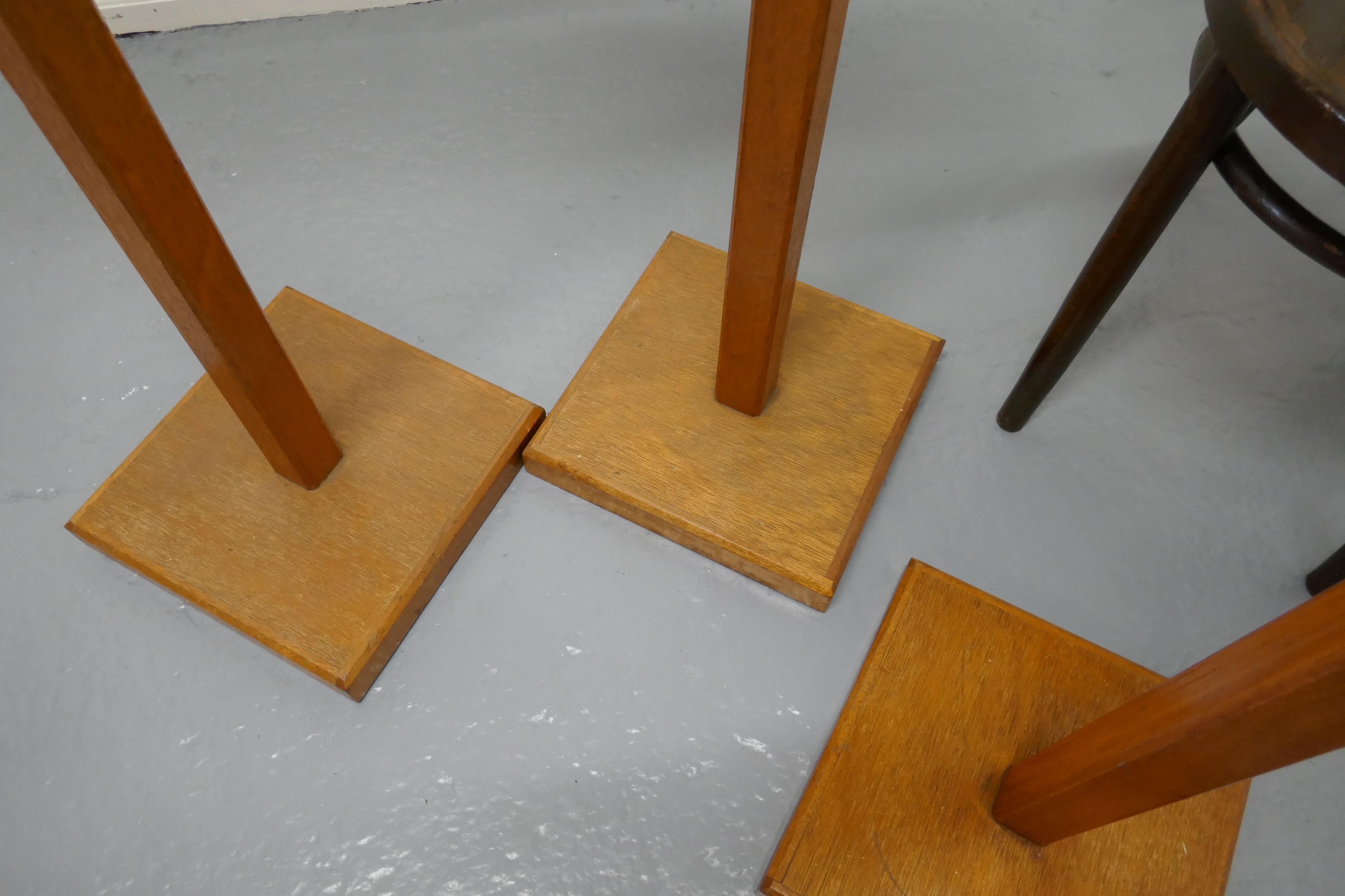 Set of 3 Very High Taylor’s Wooden Fabric Display Shop Stands In Good Condition For Sale In Chillerton, Isle of Wight