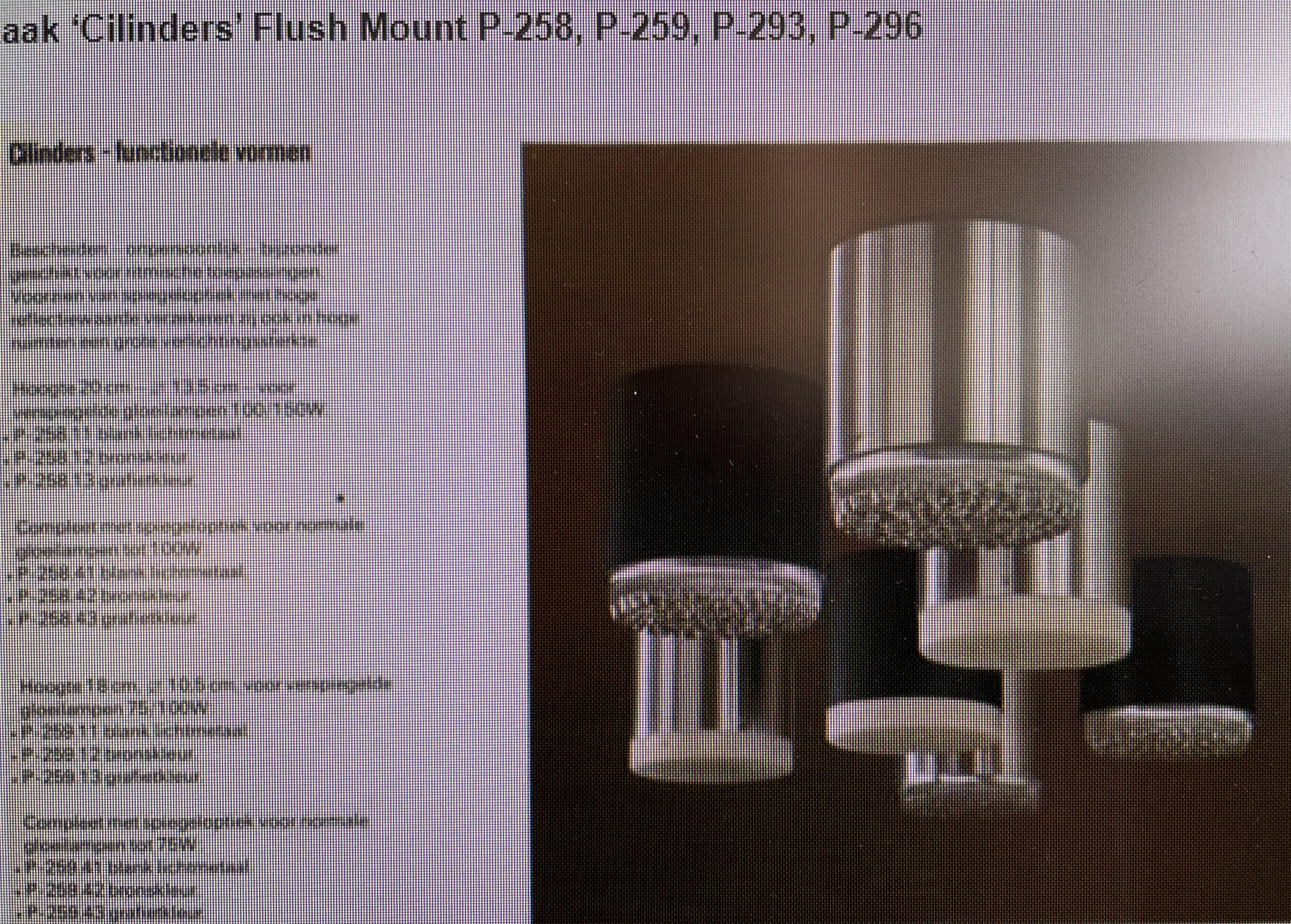 Set of 3 Very Rare Midcentury Modern Flush Mounts by RAAK Amsterdam 1960s For Sale 4