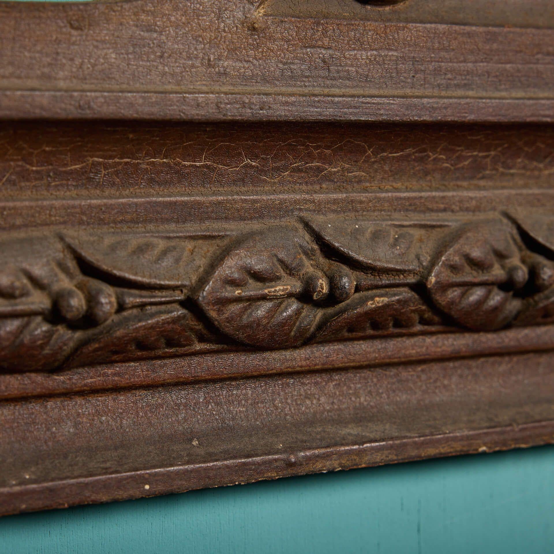 English Set of 3 Victorian Cast Iron Door Pediments
