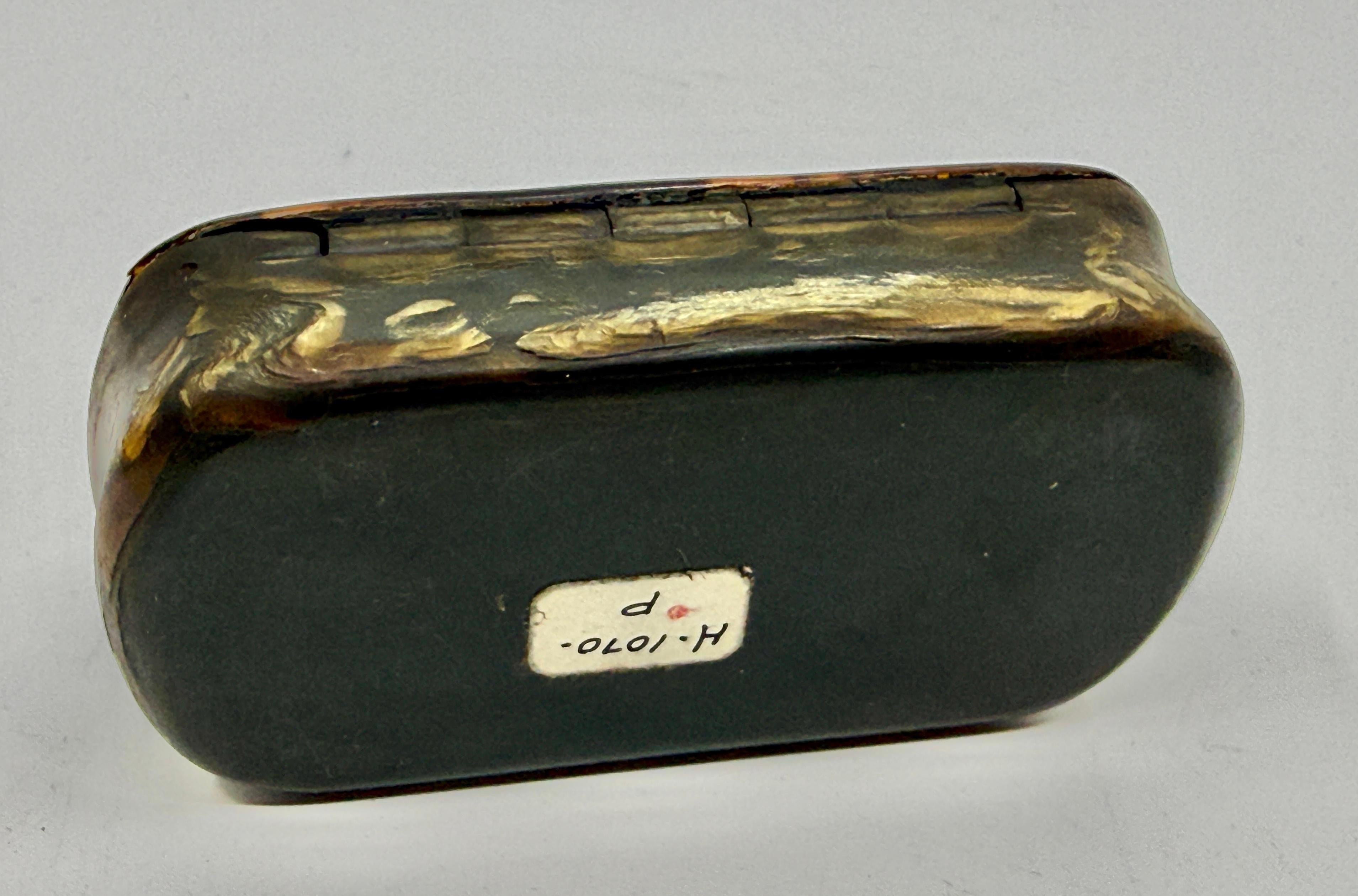 Set di 3 tabacchiere o trinket box vittoriane in Horn in vendita 4