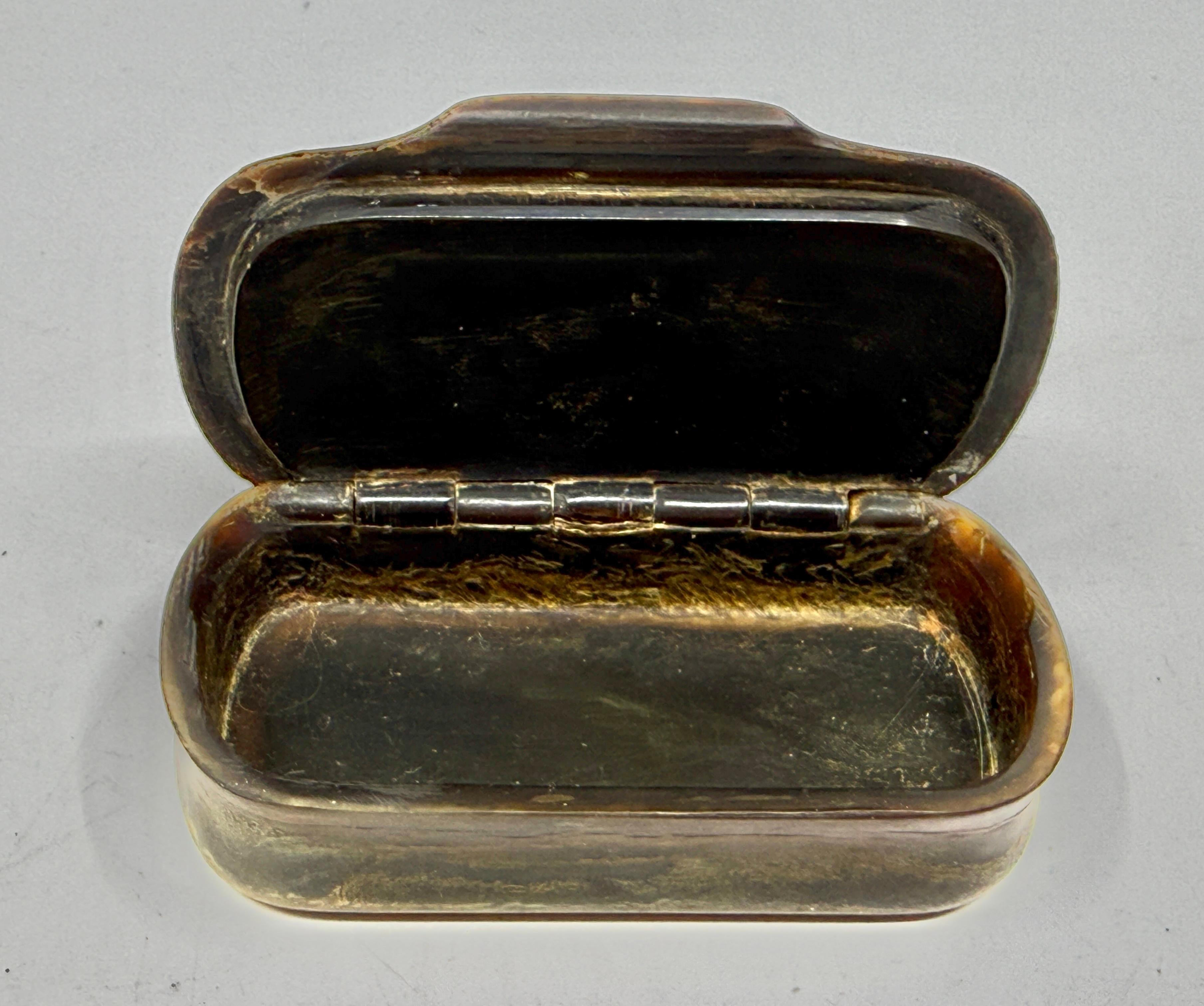 Set di 3 tabacchiere o trinket box vittoriane in Horn in vendita 5