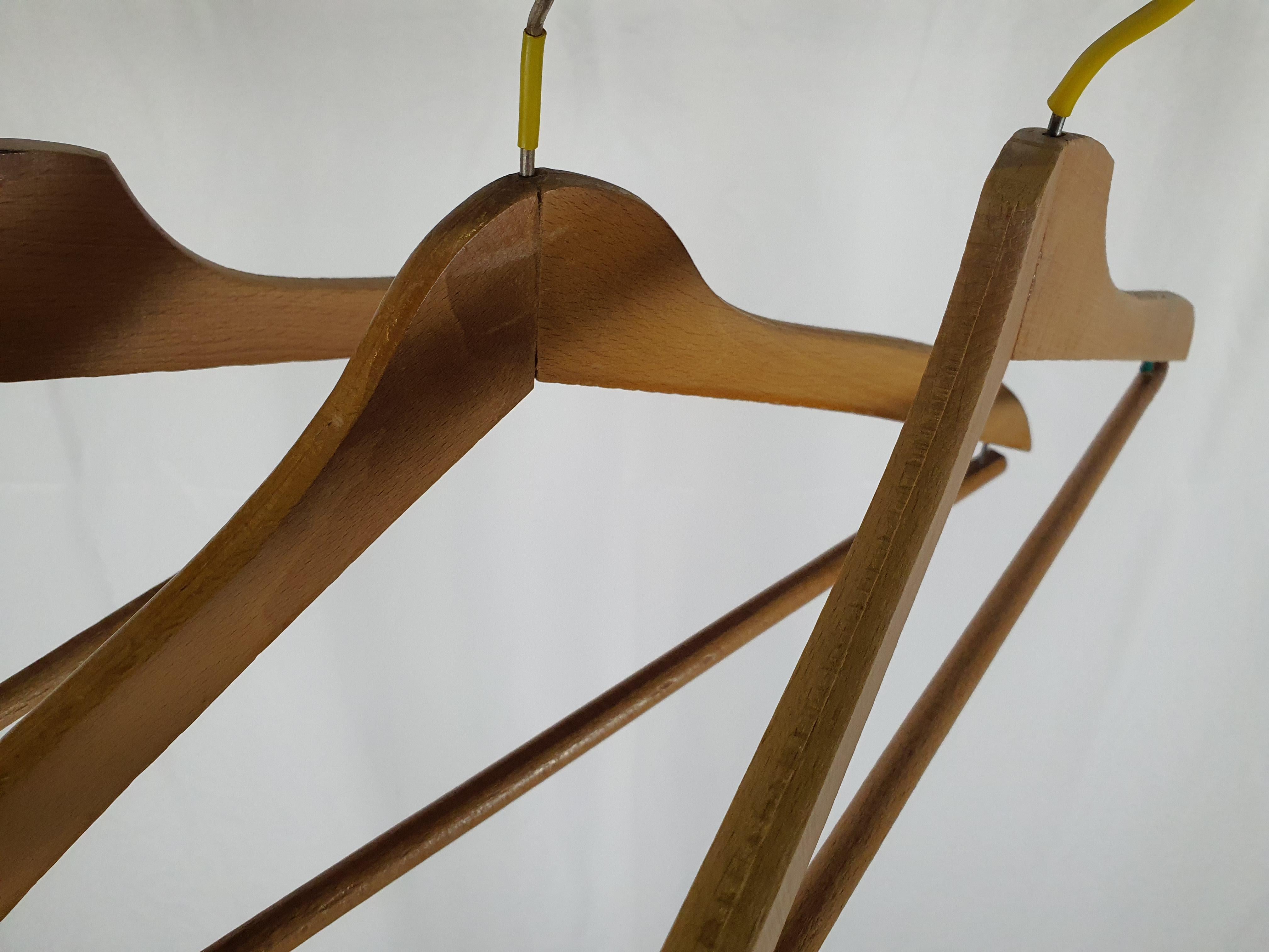 vintage wooden hangers