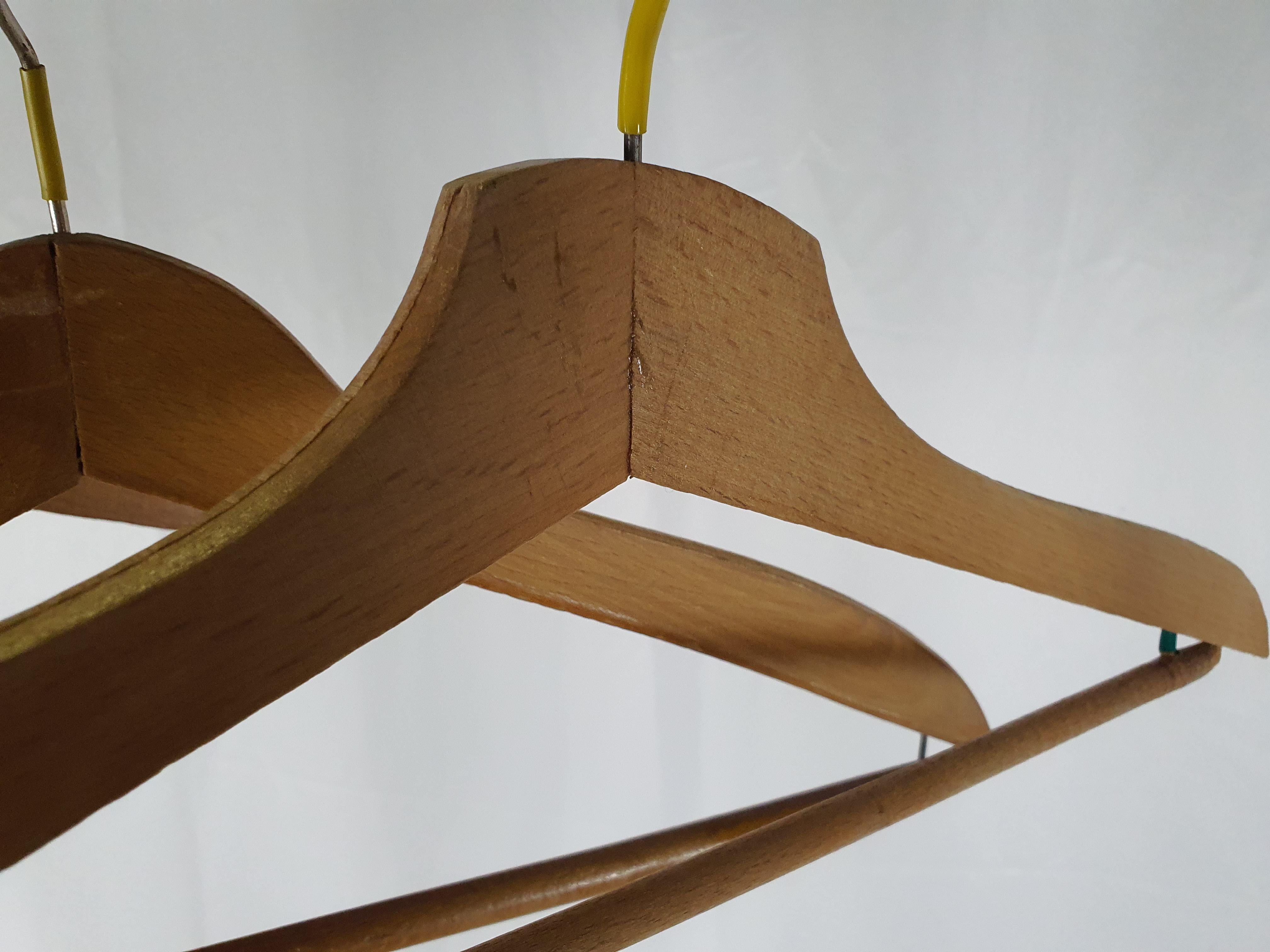 Mid-Century Modern Set of 3 Vintage 1950s Hangers for Clothes For Sale