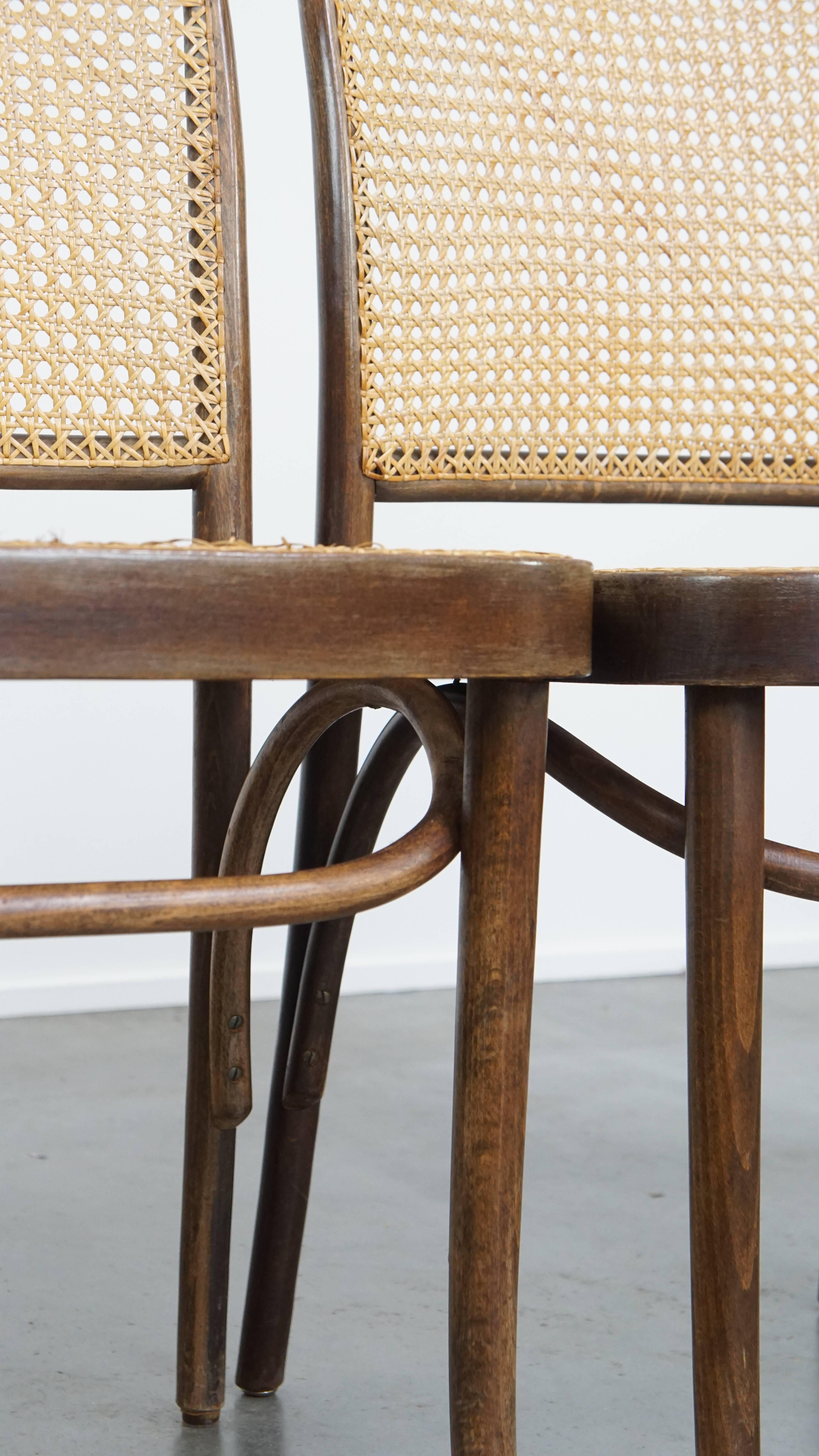 Set di 3 sedie da bistrot vintage in vendita 5