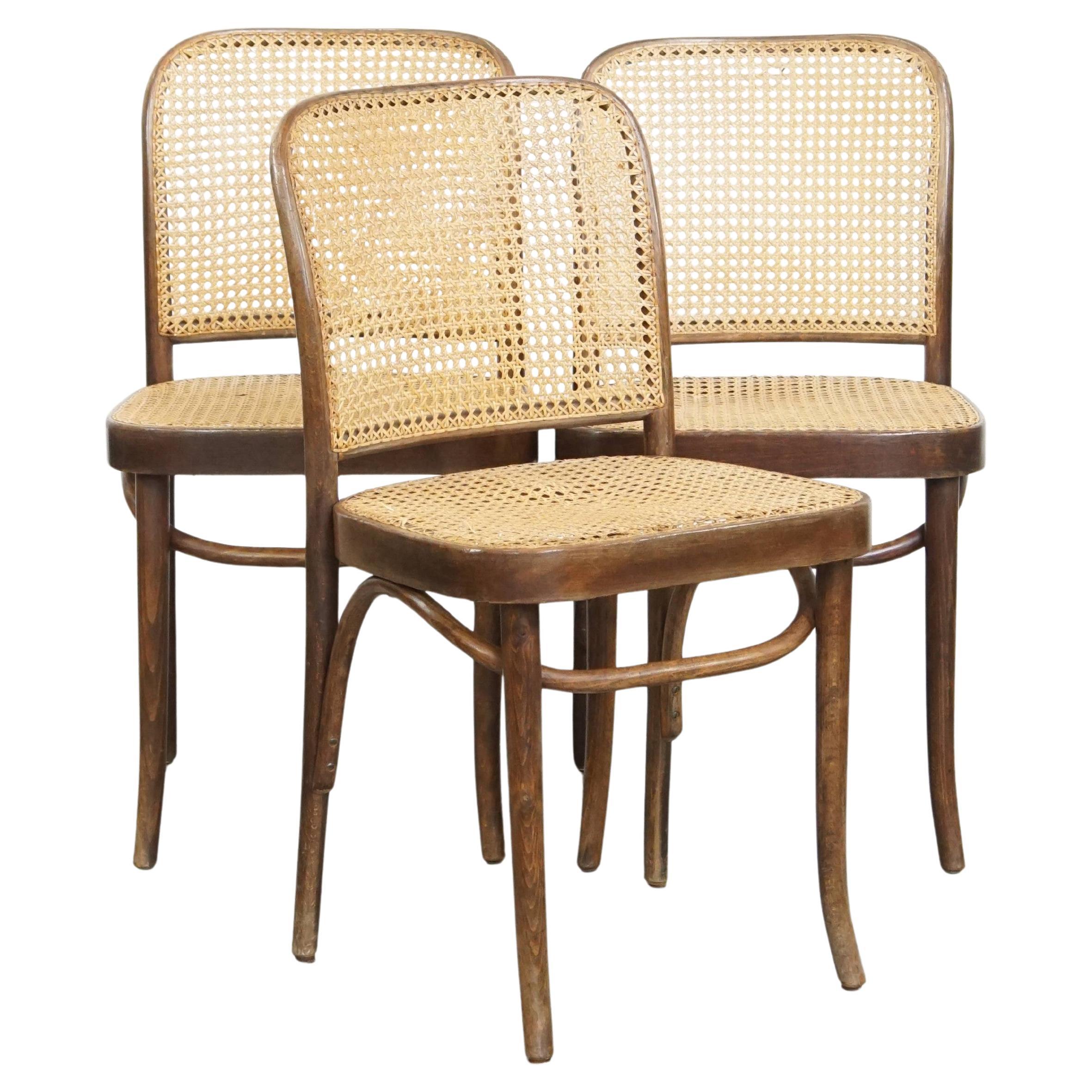 Set di 3 sedie da bistrot vintage in vendita