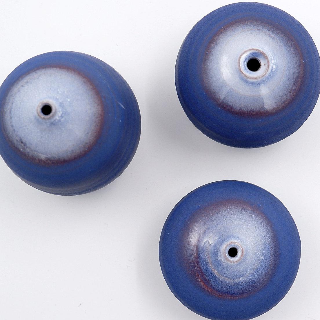 Satz von 3 blauen Miniaturen aus Keramik von Antonio Lampecco - Belgien im Zustand „Gut“ im Angebot in Linkebeek, BE