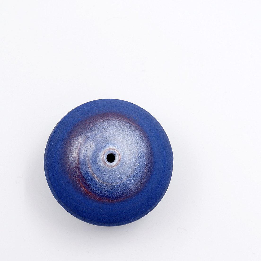 Satz von 3 blauen Miniaturen aus Keramik von Antonio Lampecco - Belgien im Angebot 2