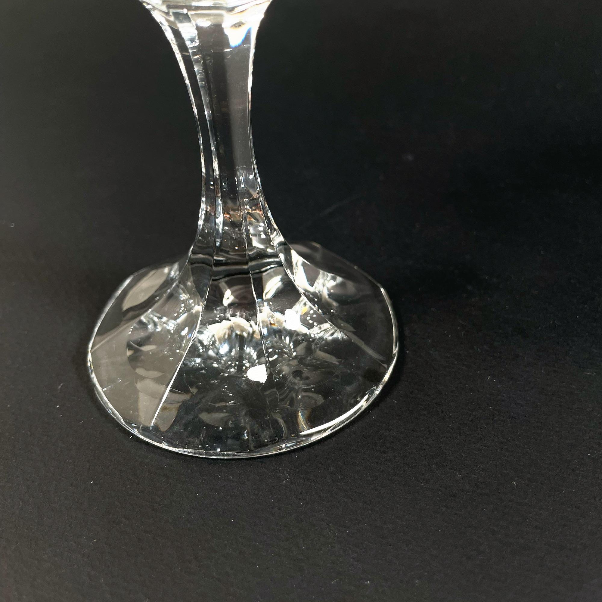 Juego de 3 copas vintage de cristal tallado de Bohemia, años 80 siglo XX en venta