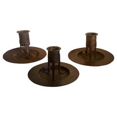 Set de 3 velas de latón vintage en latón