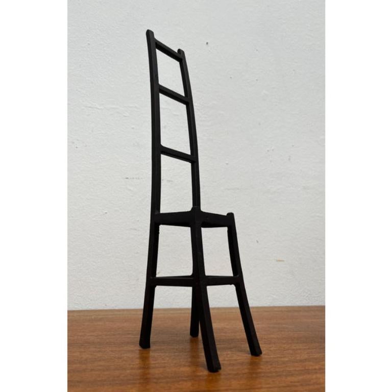 20th Century Set of 3 Vintage Cast Iron Chair Art Sculptures For Sale