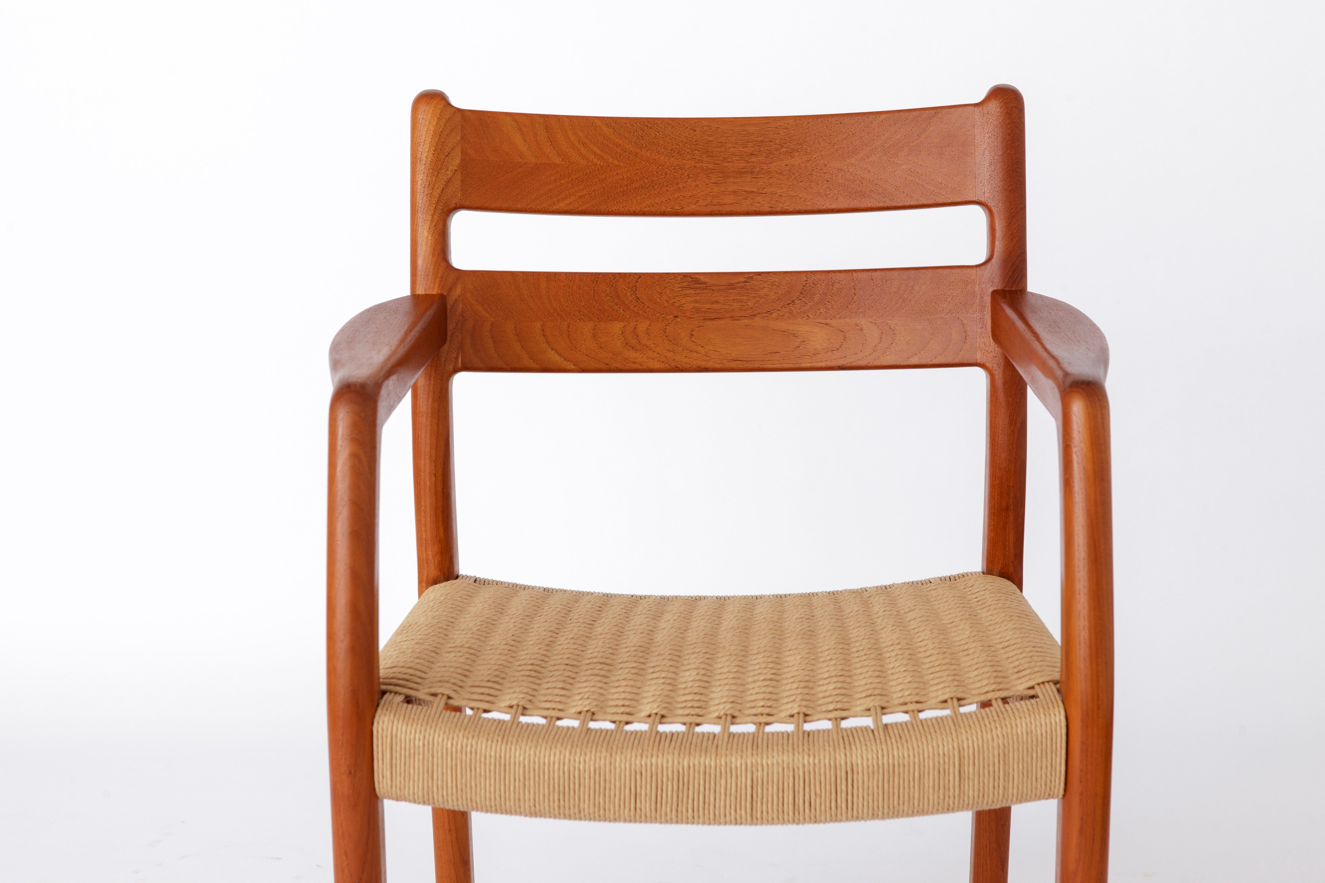 Set of 3 Vintage Chairs 1960s EMC Mobler Danish Teak In Good Condition For Sale In Hannover, DE