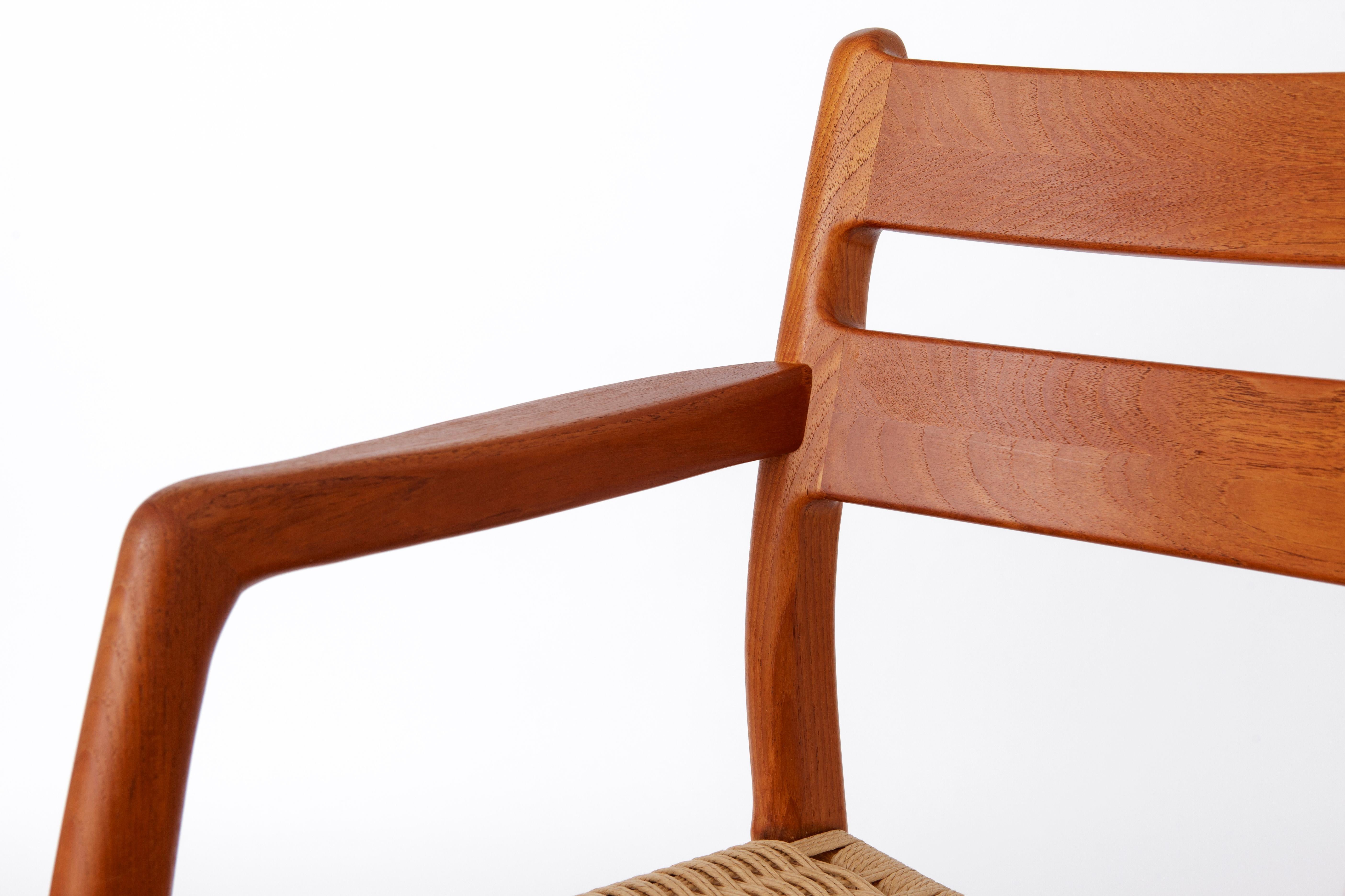 Set di 3 sedie vintage 1960 EMC Mobler in teak danese In condizioni buone in vendita a Hannover, DE