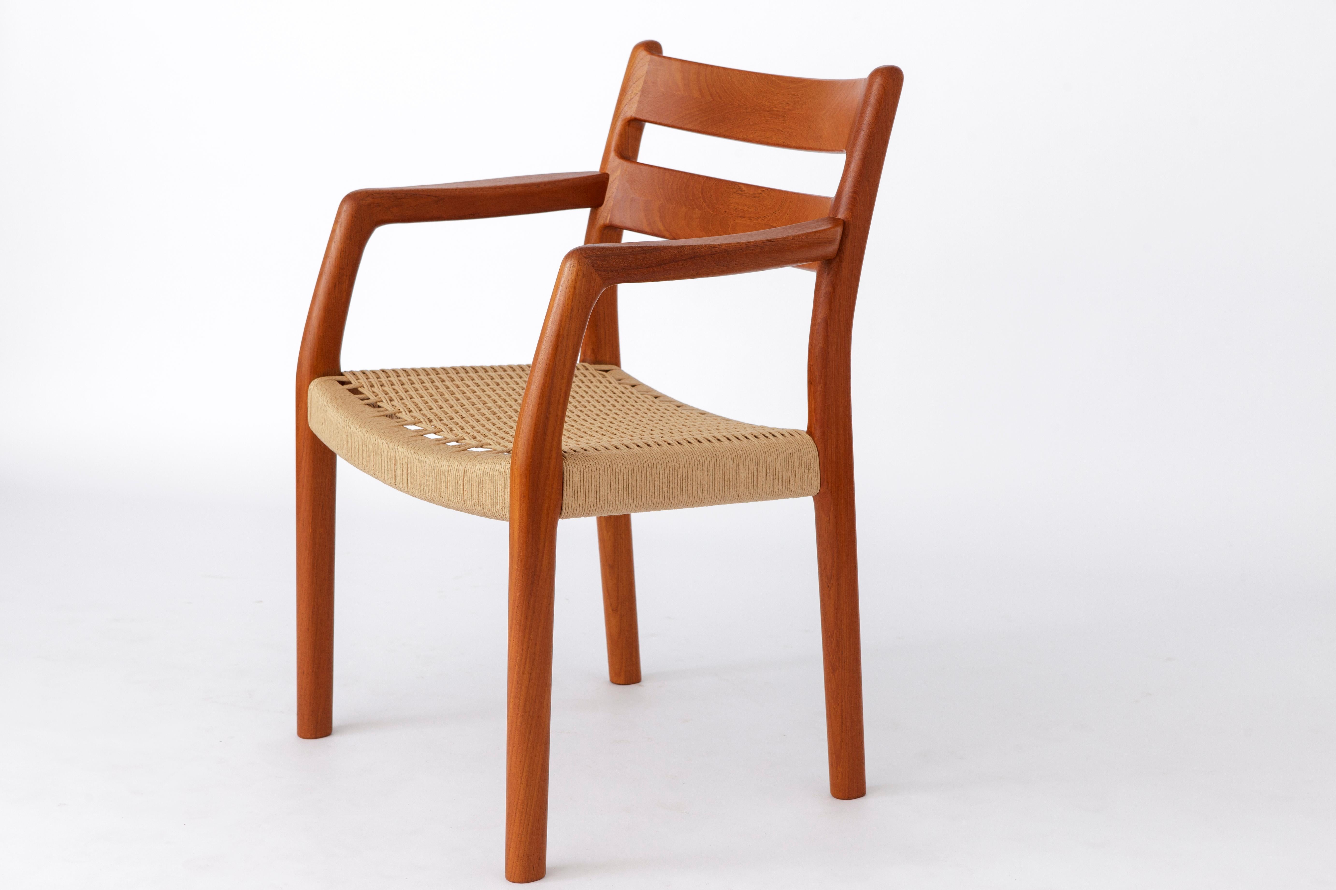 Milieu du XXe siècle Ensemble de 3 chaises Vintage 1960s EMC Mobler Danish Teak en vente