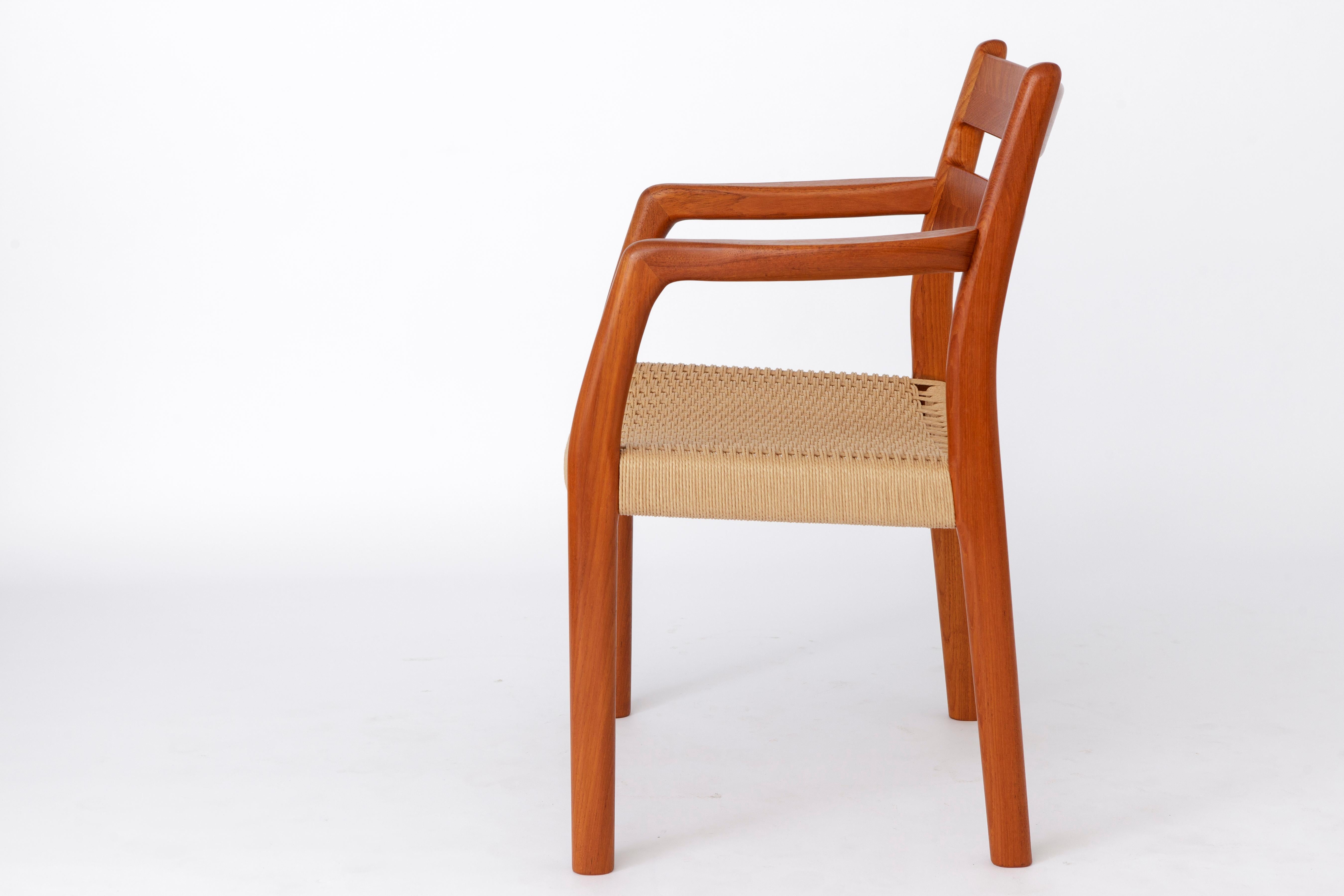 Set of 3 Vintage Chairs 1960s EMC Mobler Danish Teak For Sale 2