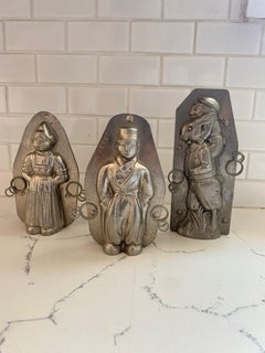 Juego de 3 moldes de chocolate vintage de Vormenfabriek Tilburg-Holland