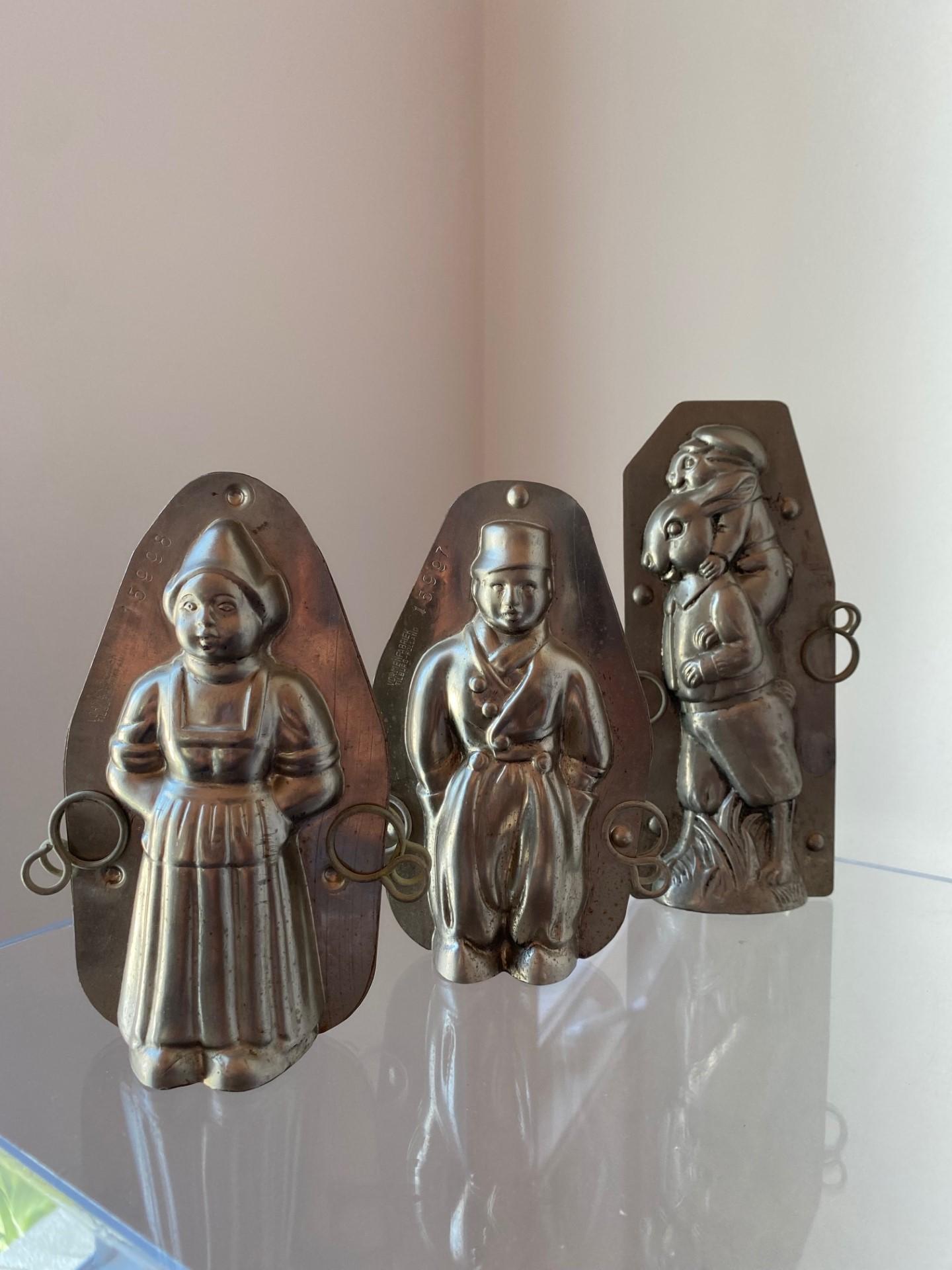 Set of 3 Vintage Chocolate Molds by Vormenfabriek Tilburg-Holland For Sale 1