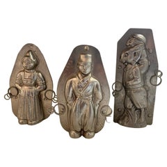 Set of 3 Vintage Chocolate Molds by Vormenfabriek Tilburg-Holland