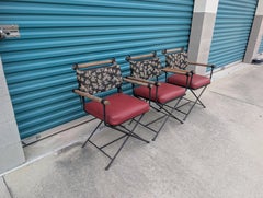 Set of 3 Vintage Cleo Baldon Style Iron Dining Chairs, c.1970s