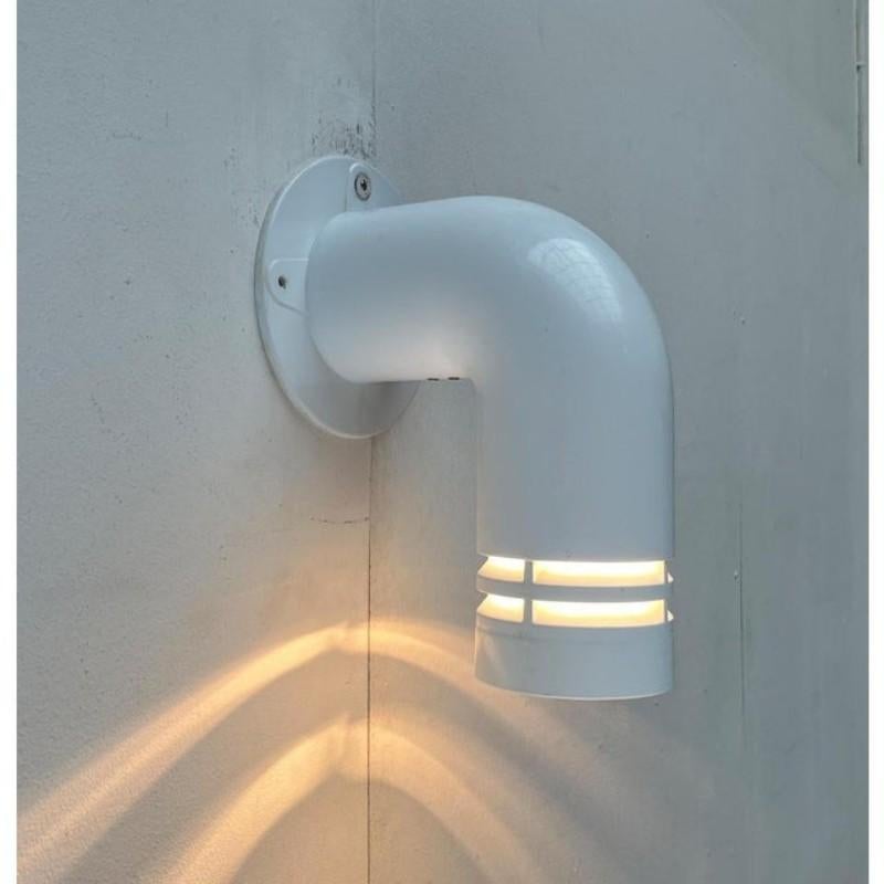 Satz von 3 dänischen Vintage-Pipeline-Wandleuchtern von Ole Pless Jørgensen für Solar (Metall) im Angebot