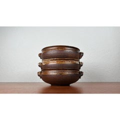 Juego de 3 cuencos vintage daneses de Studio Pottery de Aase & Leif Vange Keramik