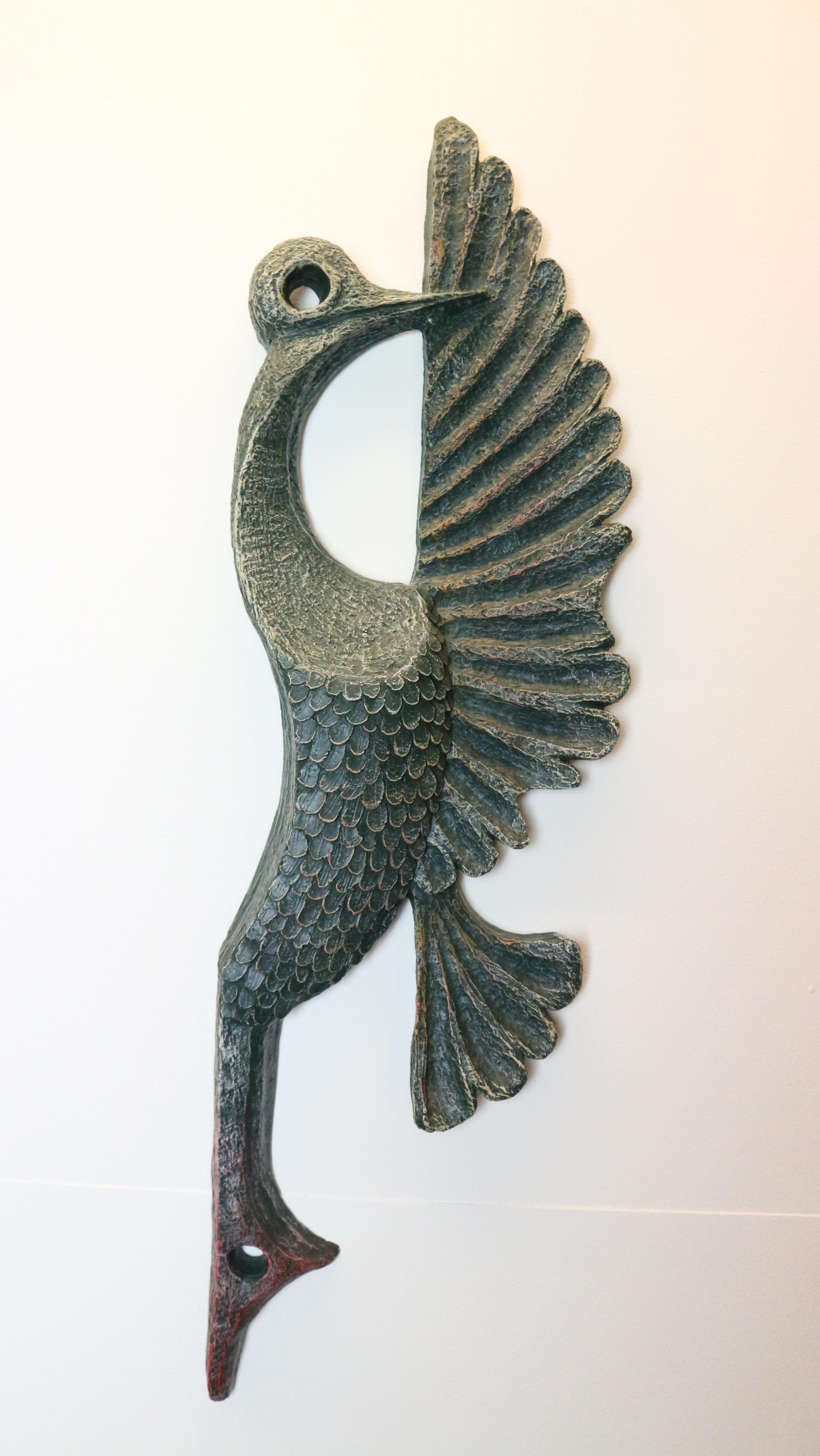 German Set of 3 Vintage decorative Ars Munda resin wall sculpture, abstract birds, 1960 For Sale