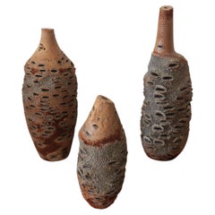 Set of 3 Vintage Decorative Textured Banksia Seed Pods