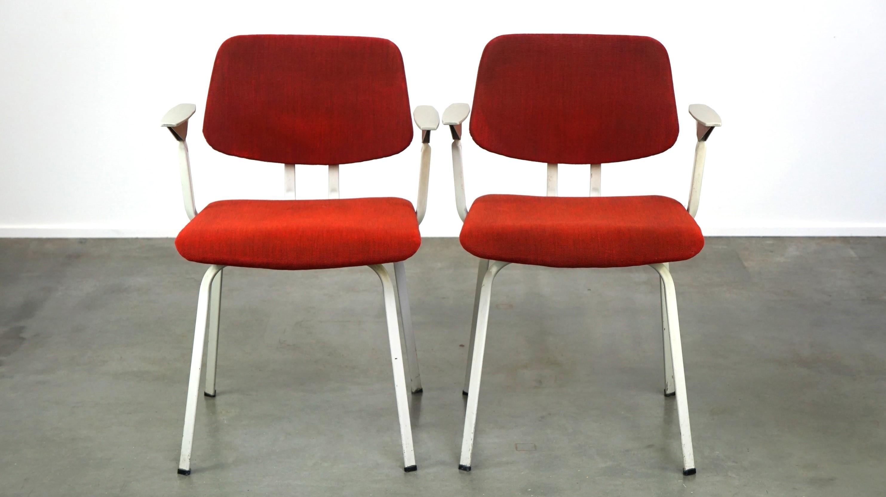 Hand-Crafted Set of 3 vintage design chairs by Friso Kramer for Ahrend de Cirkel, late 1960s For Sale