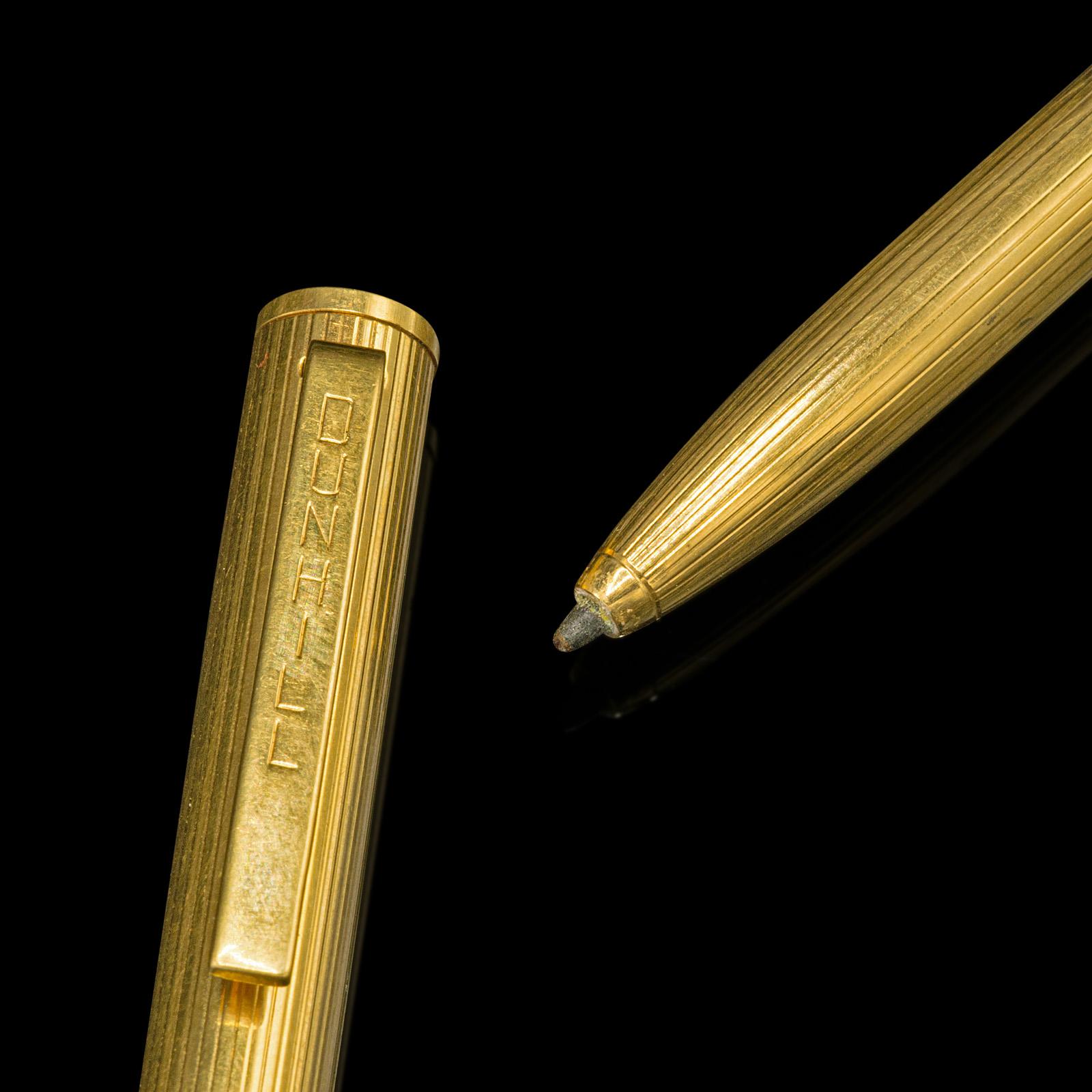 Set of 3 Vintage Dunhill Pens, German, Fountain, Fibre Tip, 14k Gold Nib, Desk For Sale 1
