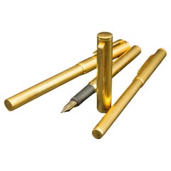 Set di 3 penne Dunhill vintage, tedesche, stilografiche, con punta in fibra, pennino in oro 14k, da scrivania