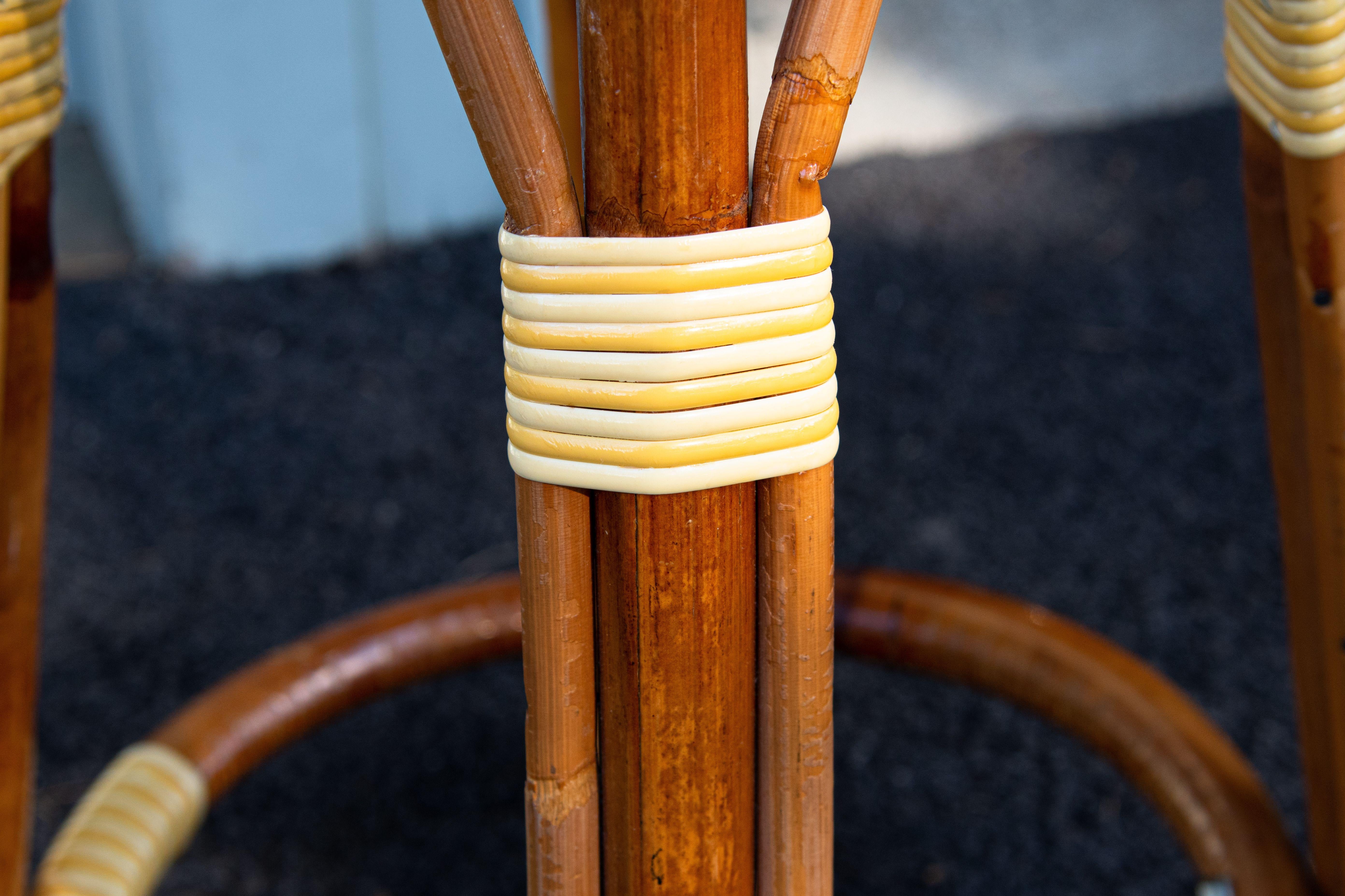 20th Century Set of 3 Vintage French Backless Stools from Maison L. Drucker