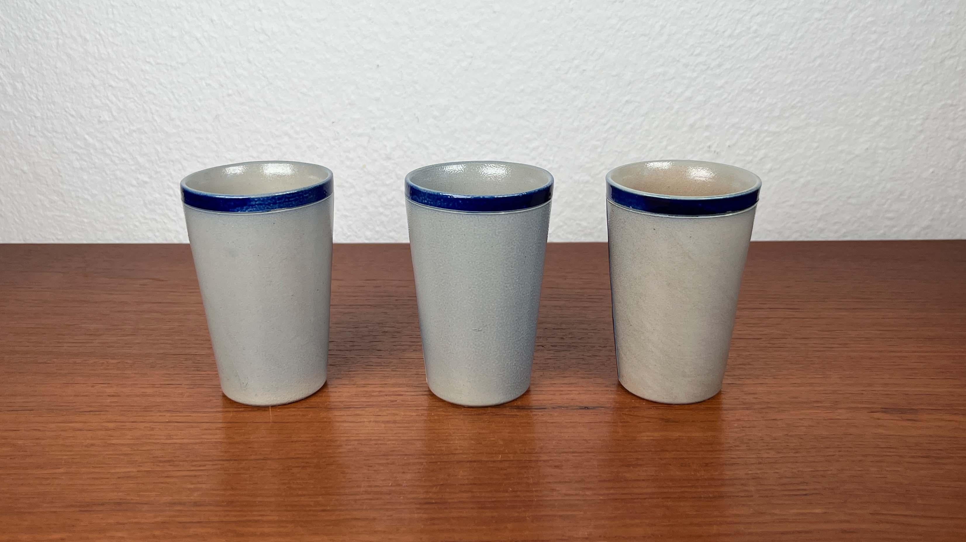 Set of 3 Vintage German Ceramic Mugs from Merkelbach Keramik, 1970s en vente 4