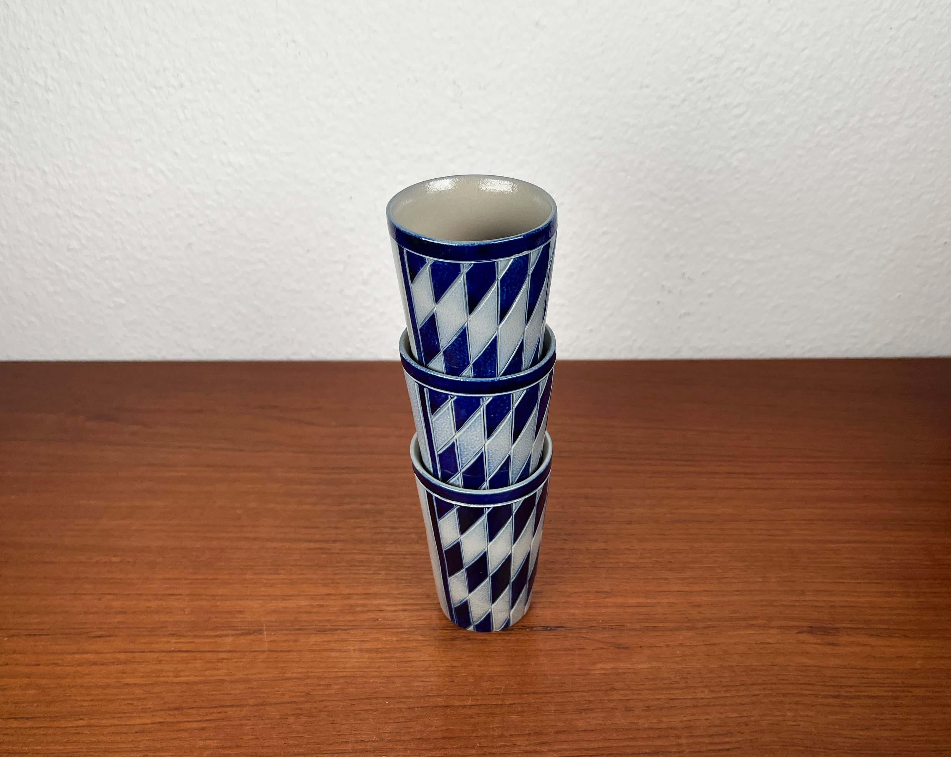 Set of 3 Vintage German Ceramic Mugs from Merkelbach Keramik, 1970s en vente 7