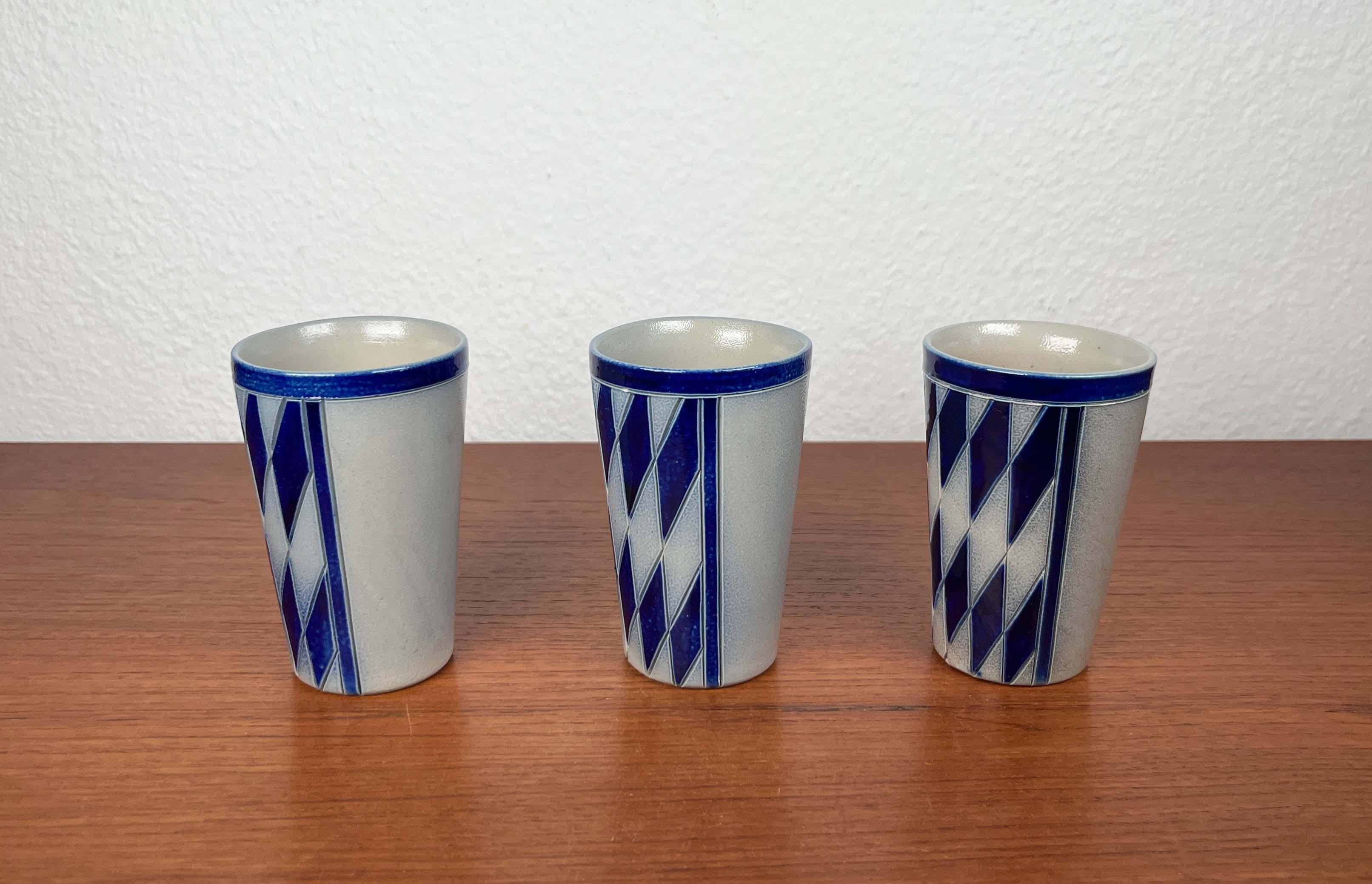 Set of 3 Vintage German Ceramic Mugs from Merkelbach Keramik, 1970s en vente 2