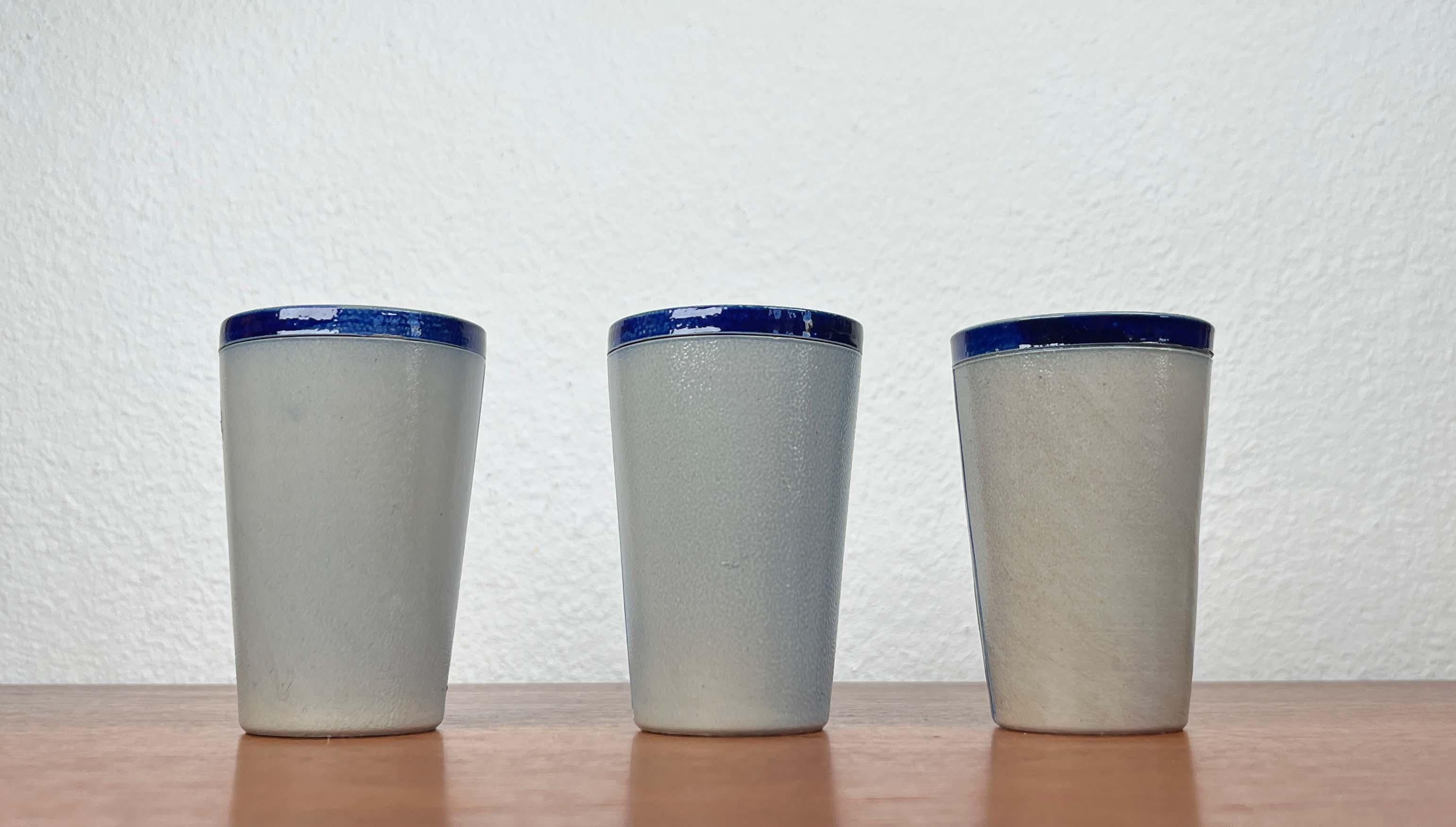 Set of 3 Vintage German Ceramic Mugs from Merkelbach Keramik, 1970s en vente 3