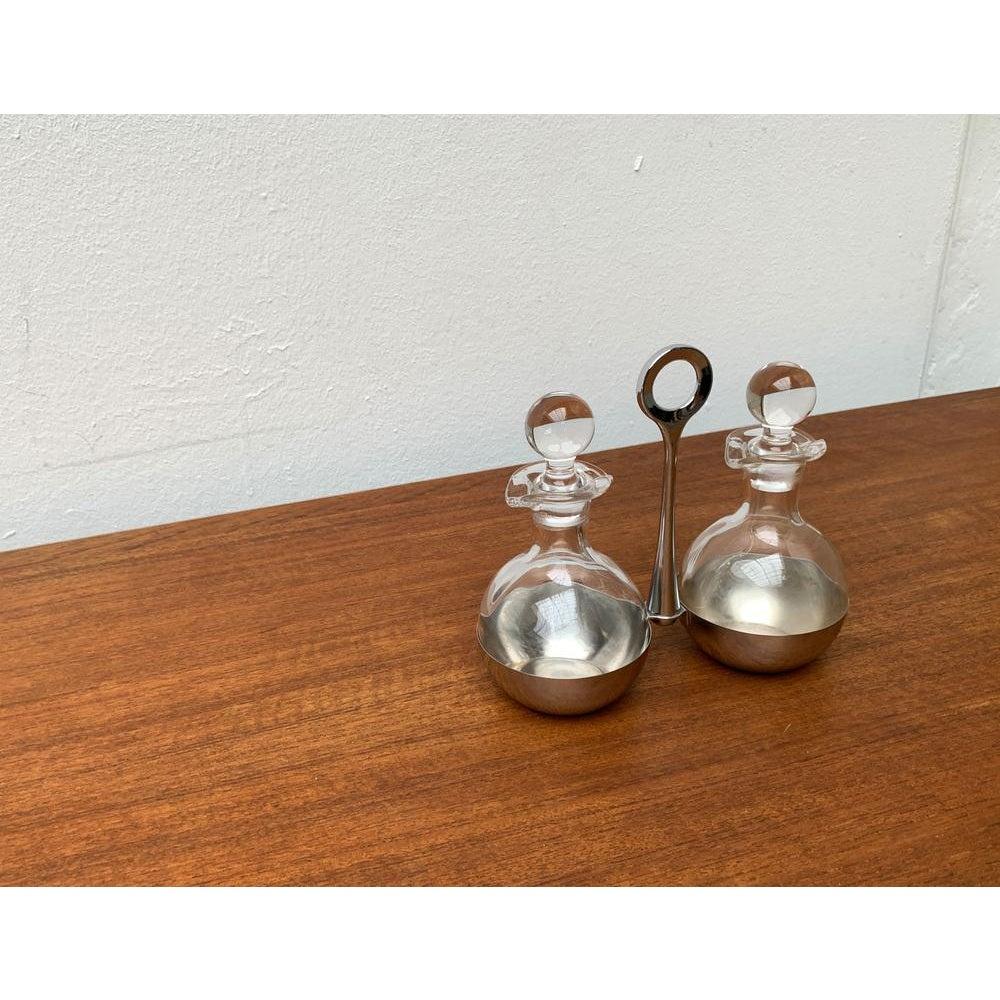 Set di 3 vassoi per olio e aceto tedeschi vintage di WMF, anni '70 In condizioni ottime in vendita a Hamburg, DE