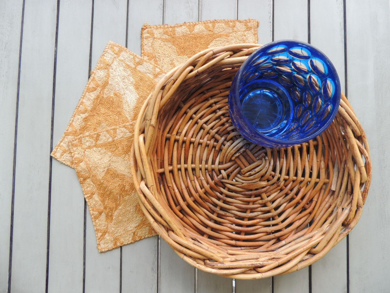 Uzbek Set of '3' Vintage Gold and Yellow Suzani Coasters