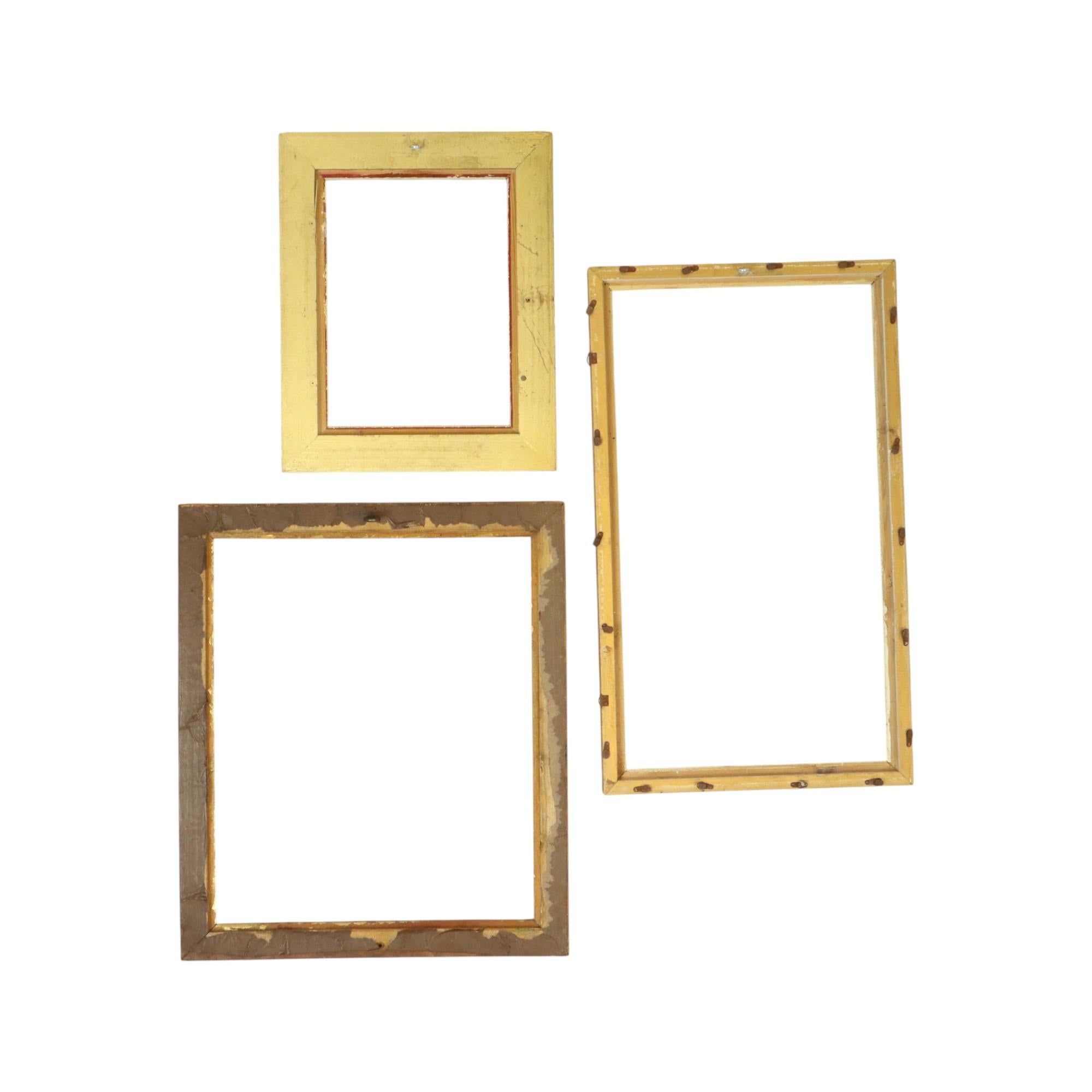 Satz von 3 goldenen Vintage-Rahmen Rahmen im klassischen Stil im Angebot 8