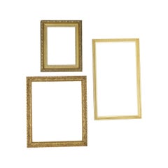 Juego de 3 marcos dorados vintage de estilo clásico