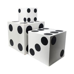 Set of 3 Vintage Handmade Giant Dice