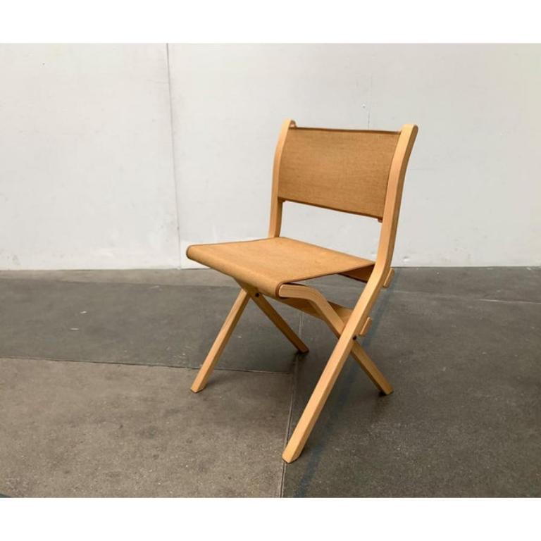 Set of 3 Vintage Italian Folding Chairs by Ilmari Tapiovaara for Olivo Italy For Sale 4