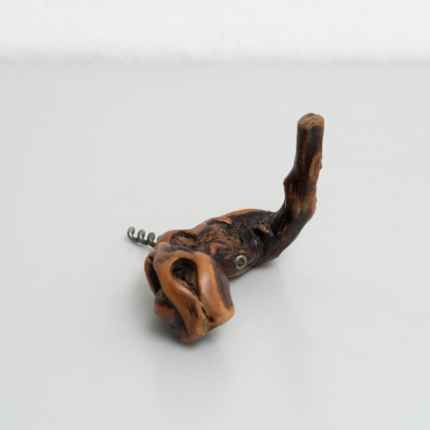 Set of 3 Handcrafted 1930s French Vine Wood Corkscrews by Laurent Siret For Sale 5