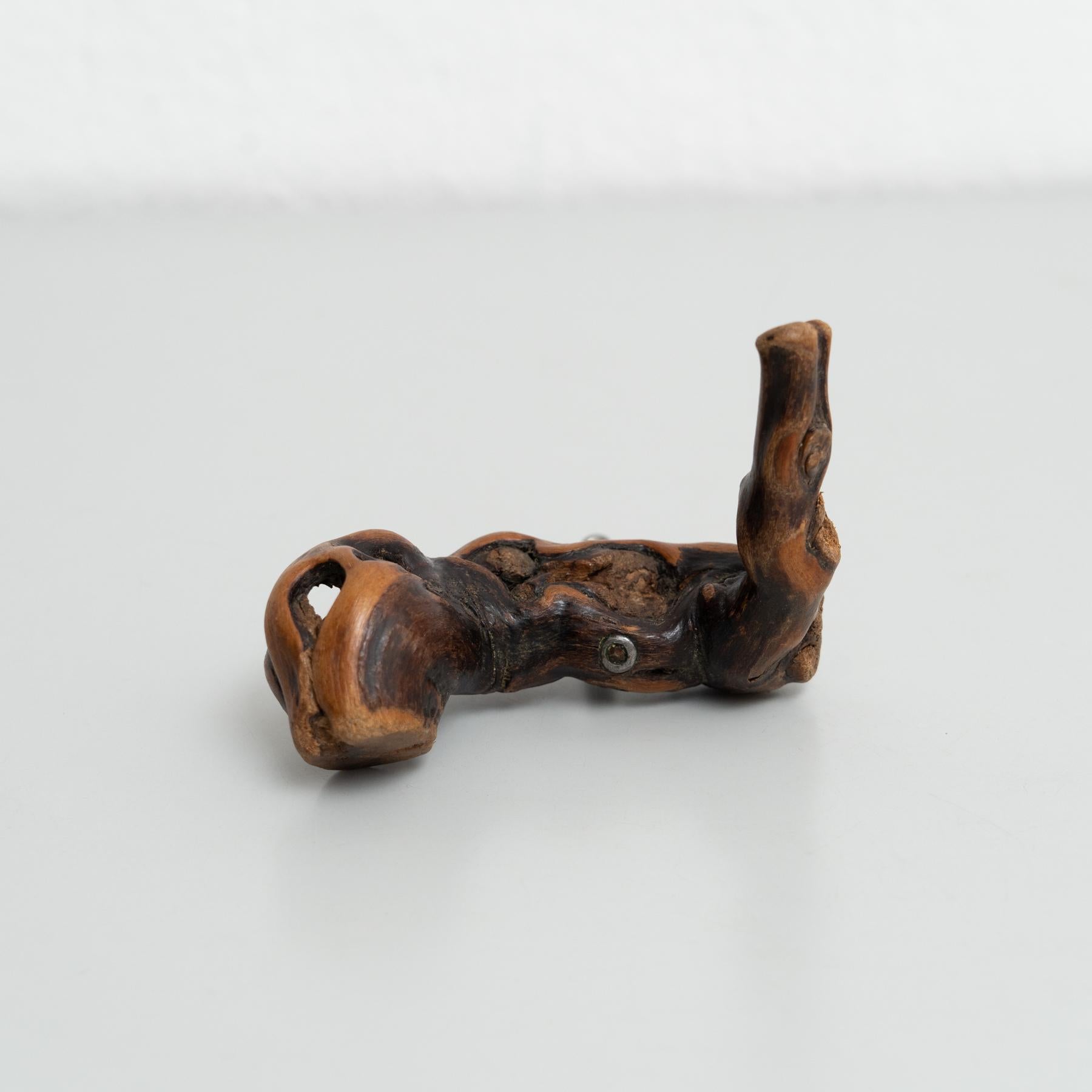 Set of 3 Handcrafted 1930s French Vine Wood Corkscrews by Laurent Siret For Sale 6