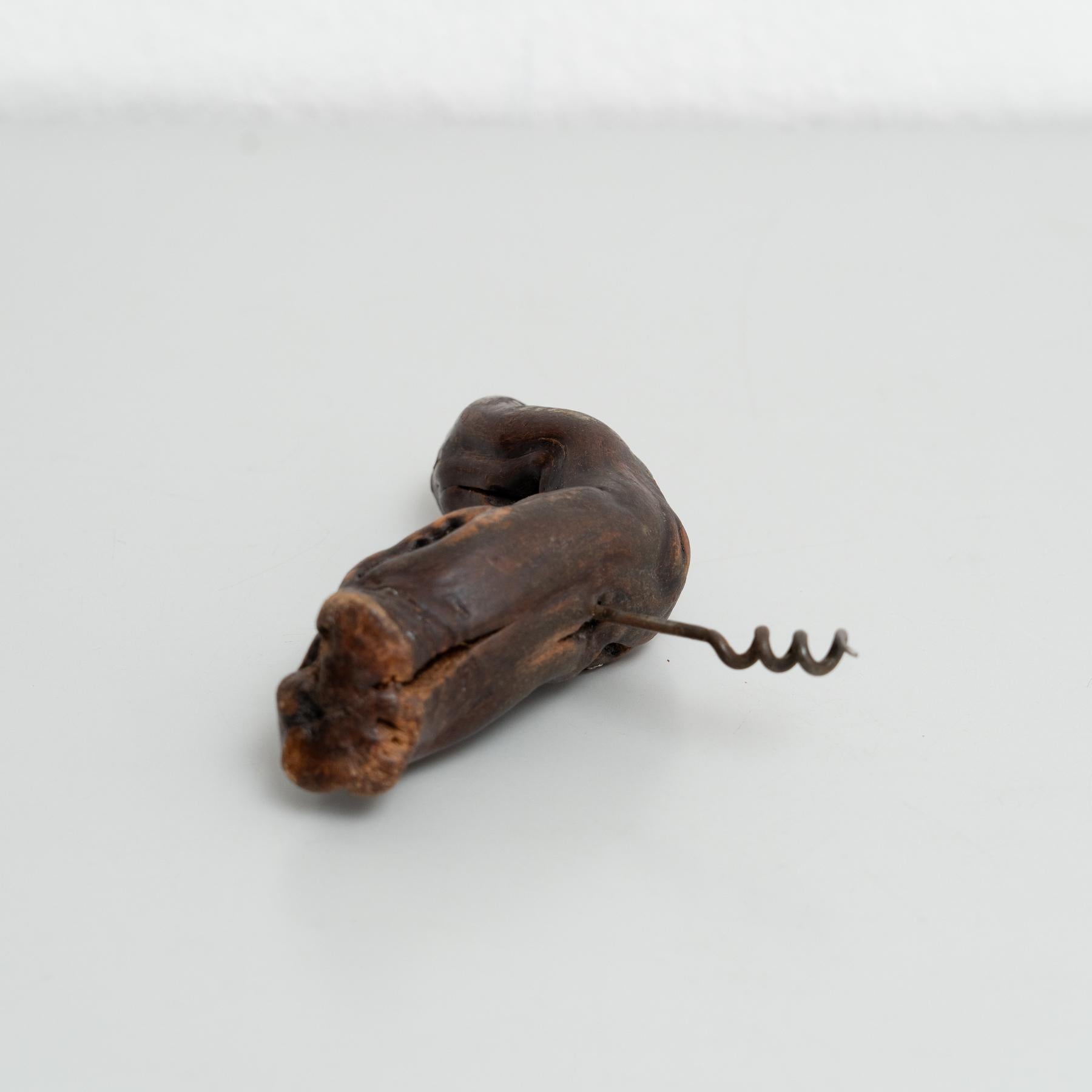 Set of 3 Handcrafted 1930s French Vine Wood Corkscrews by Laurent Siret For Sale 8