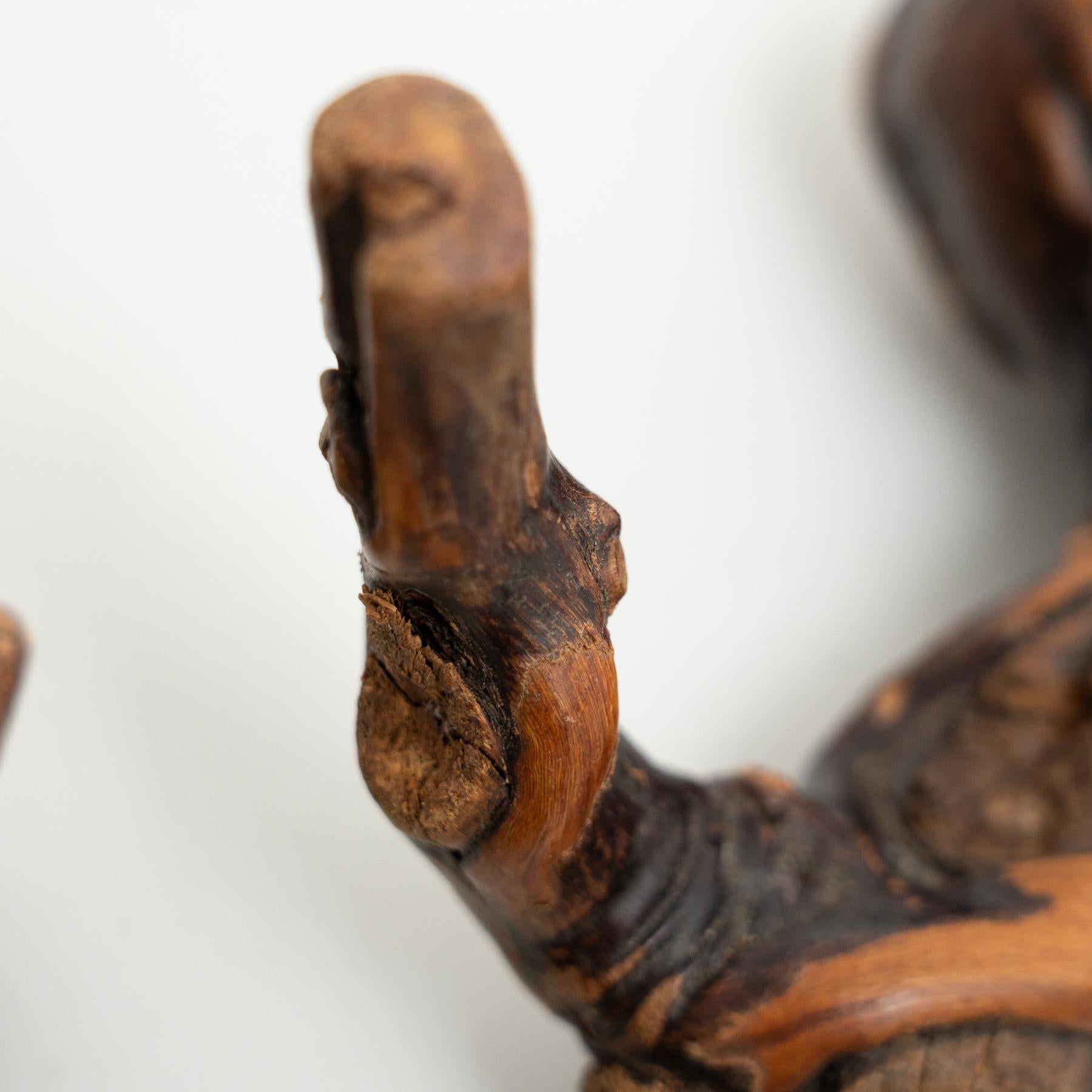Set of 3 Handcrafted 1930s French Vine Wood Corkscrews by Laurent Siret For Sale 2
