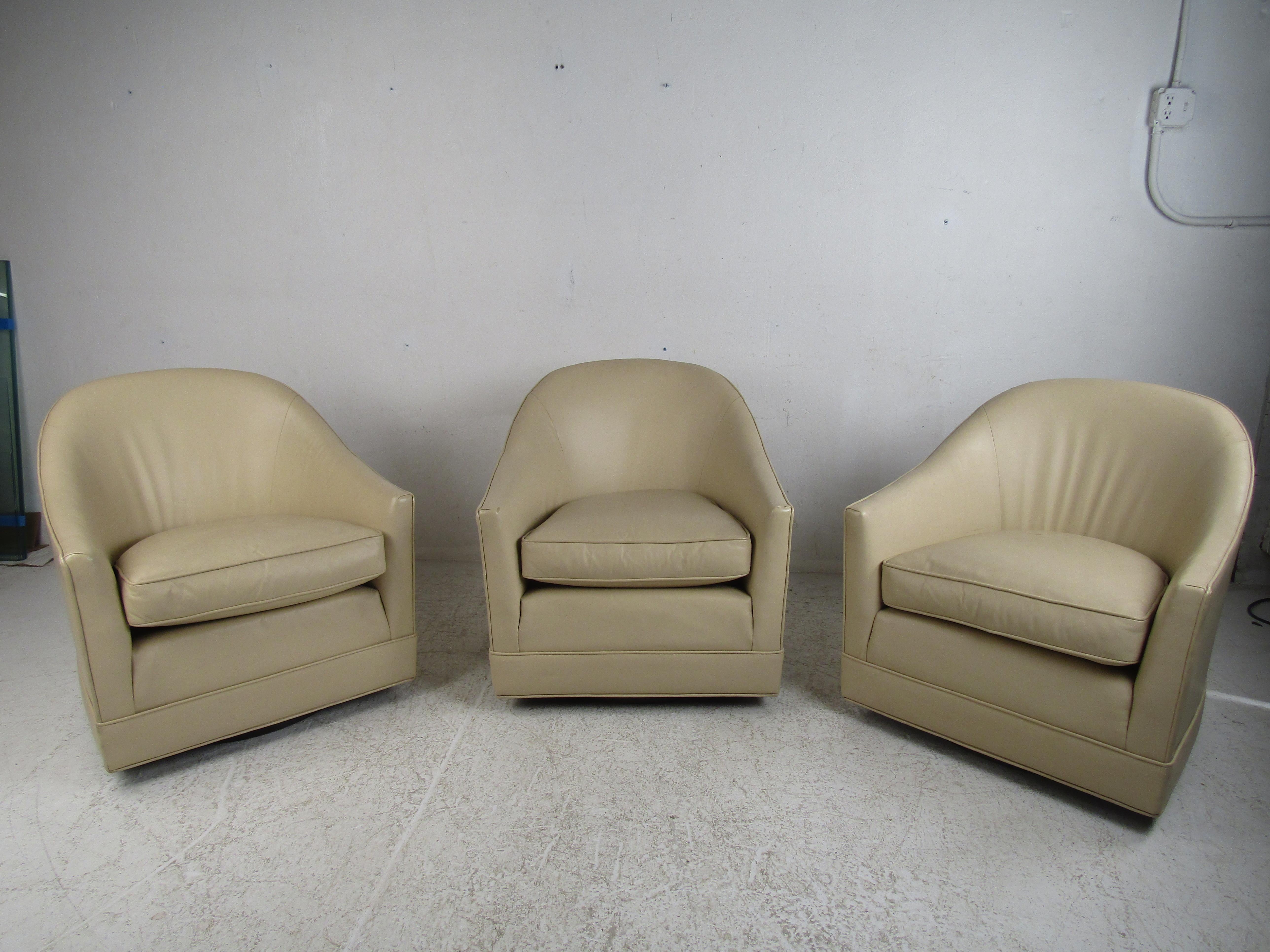 Mid-Century Modern Set of 3 Vintage Modern Harvey Probber Chairs For Sale