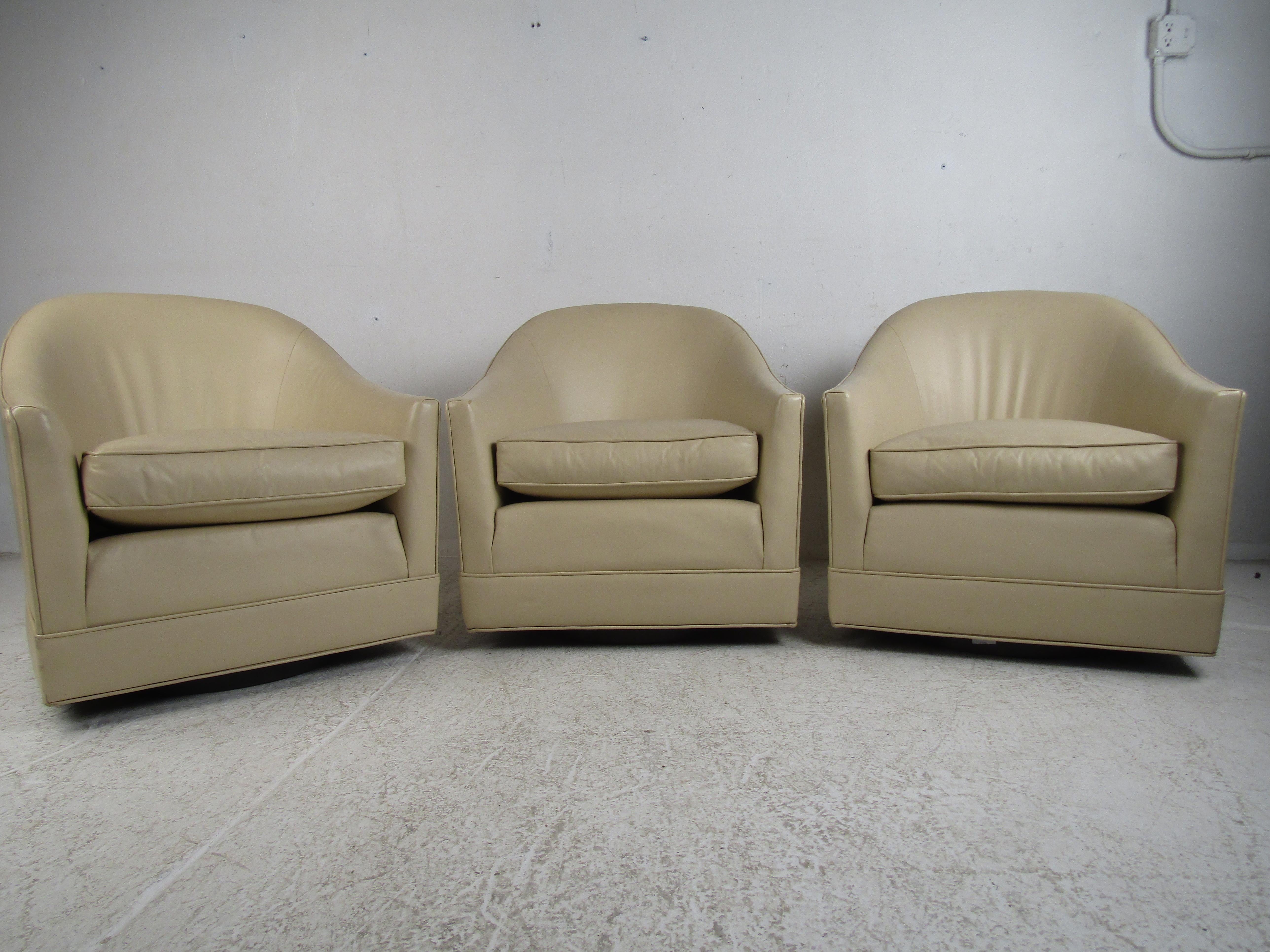 Late 20th Century Set of 3 Vintage Modern Harvey Probber Chairs For Sale