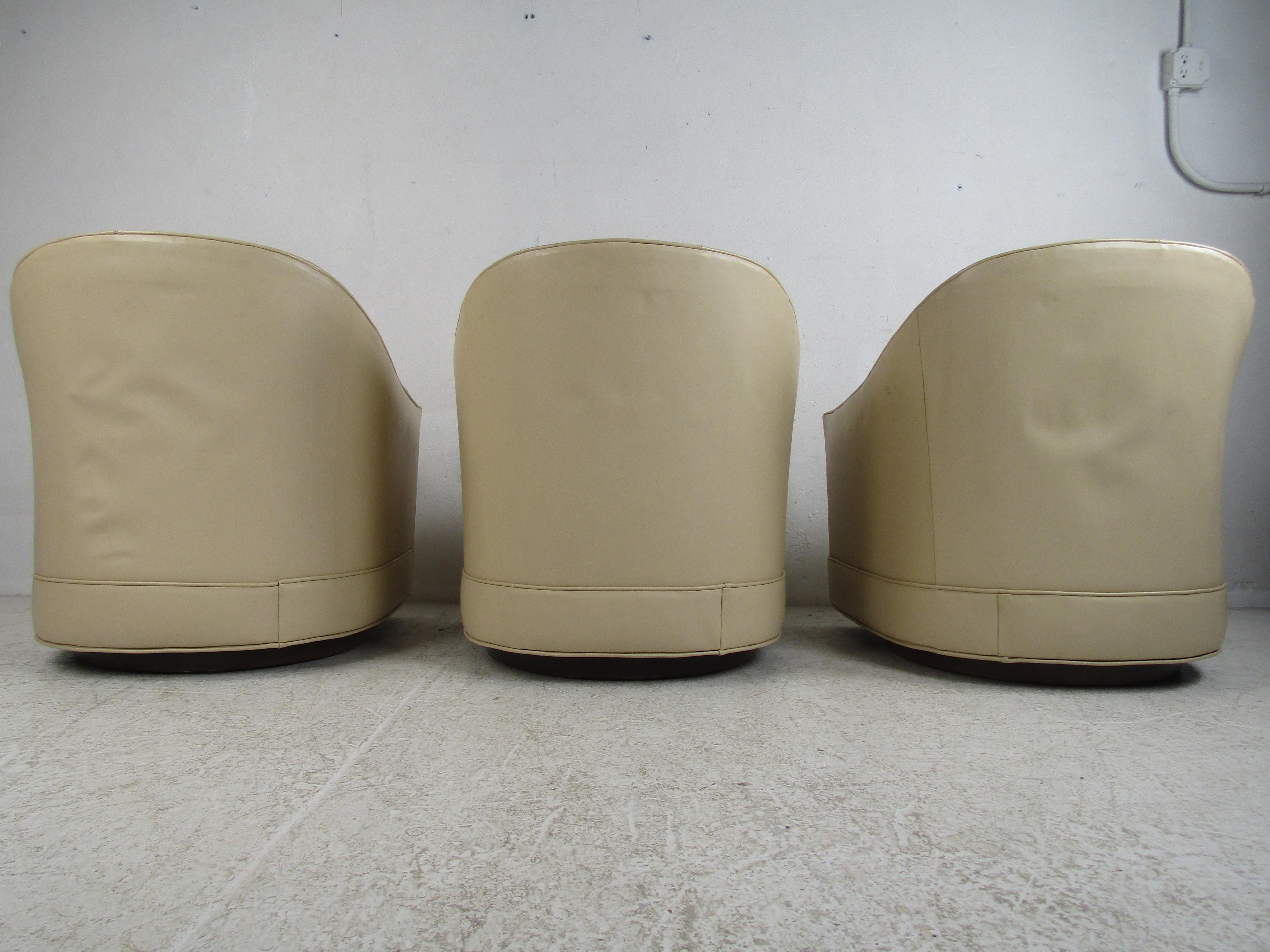 Set of 3 Vintage Modern Harvey Probber Chairs For Sale 1