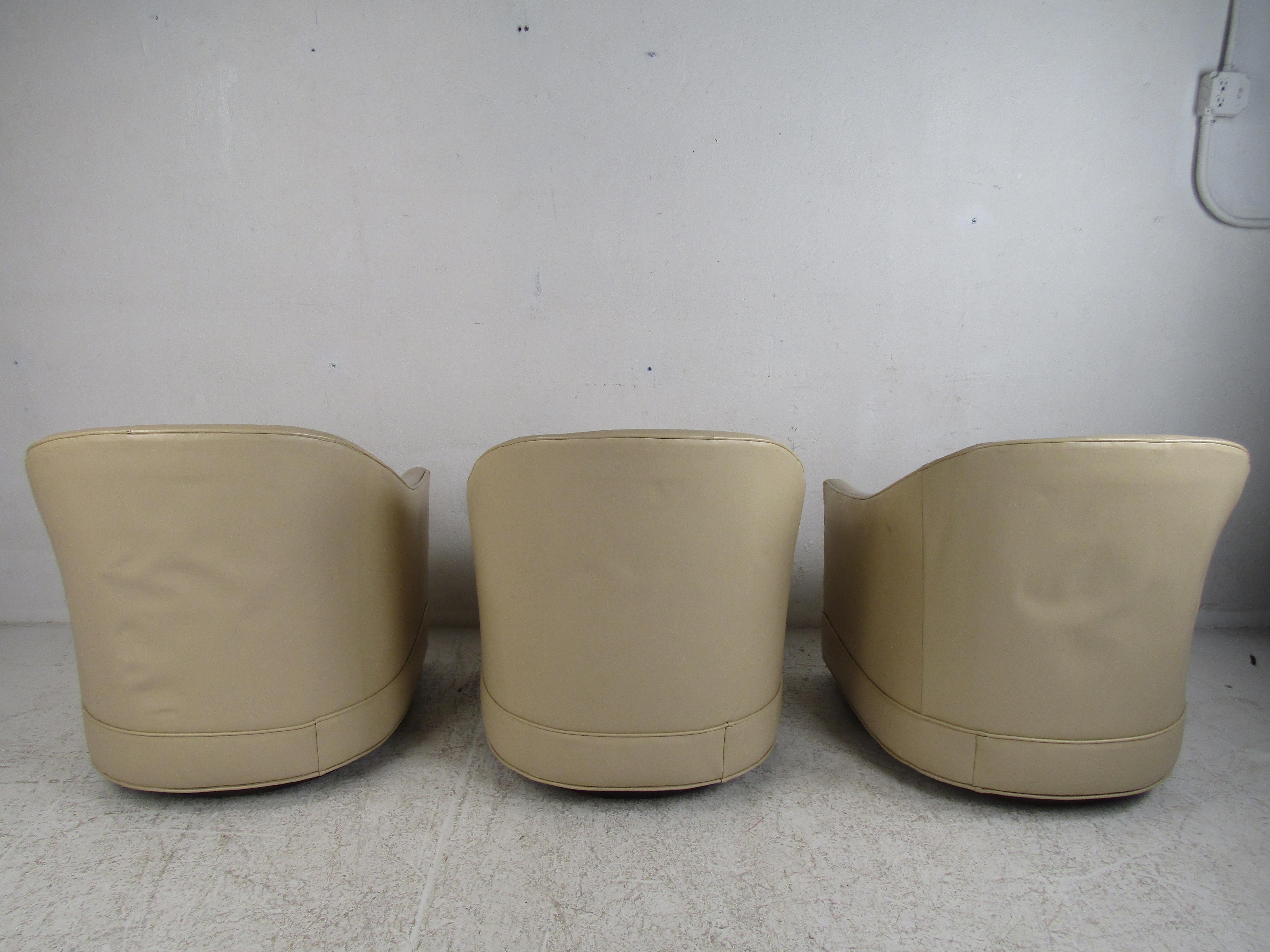 Set of 3 Vintage Modern Harvey Probber Chairs For Sale 2