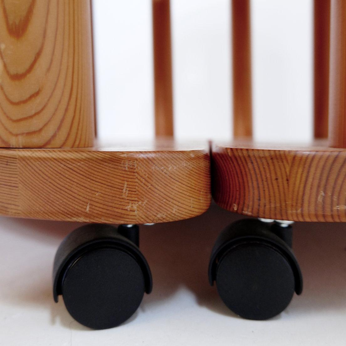 Scandinavo moderno Set of 3 vintage side tables, in the style of Rainer Daumiller in vendita