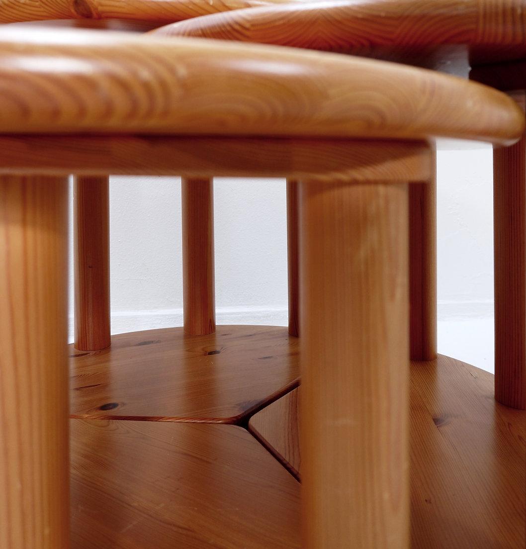 XX secolo Set of 3 vintage side tables, in the style of Rainer Daumiller in vendita